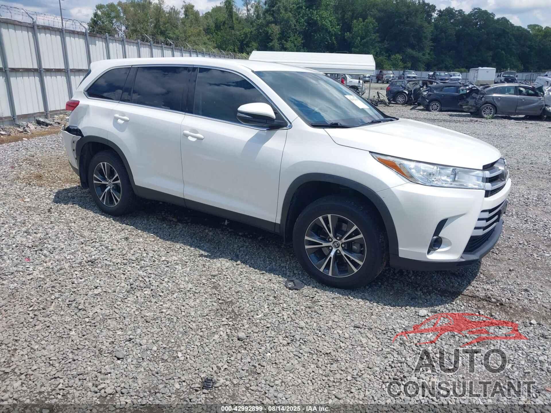 TOYOTA HIGHLANDER 2019 - 5TDBZRFHXKS970311