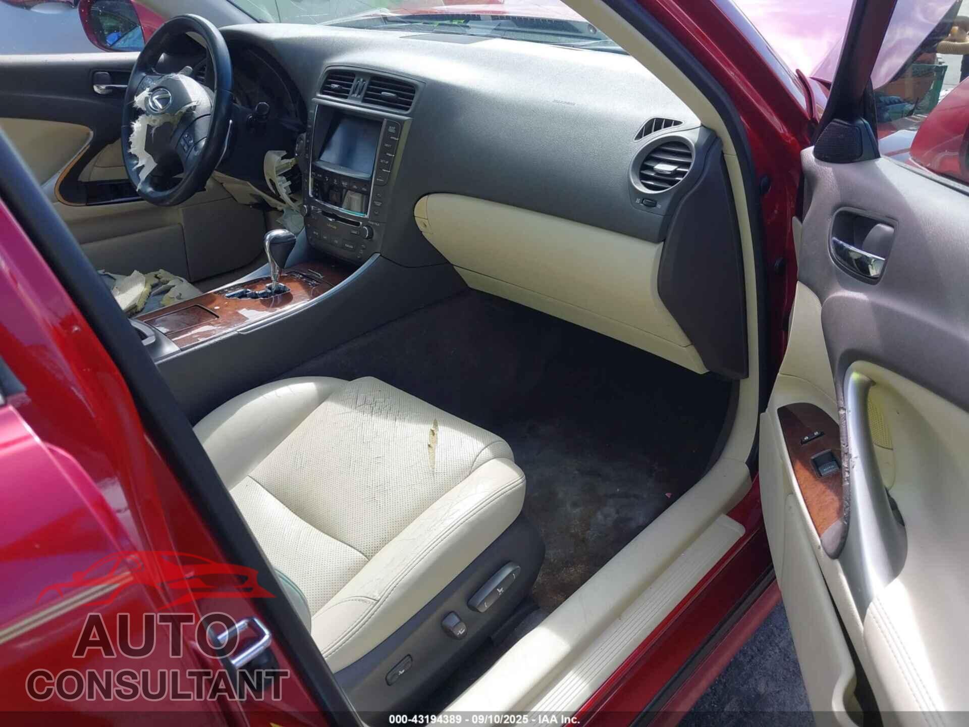 LEXUS IS 250 2010 - JTHBF5C21A5119227