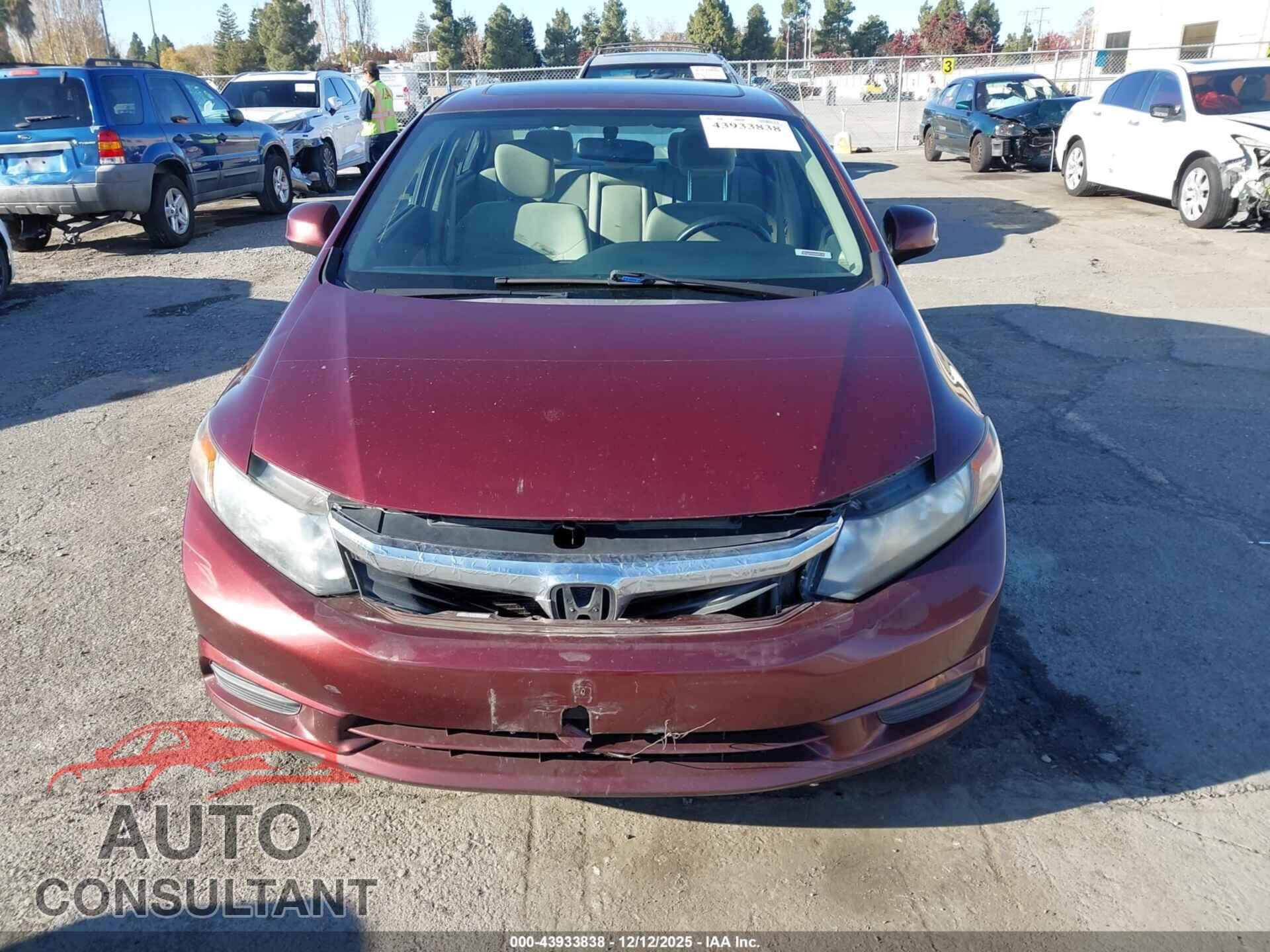 HONDA CIVIC 2012 - 2HGFB2F86CH514935