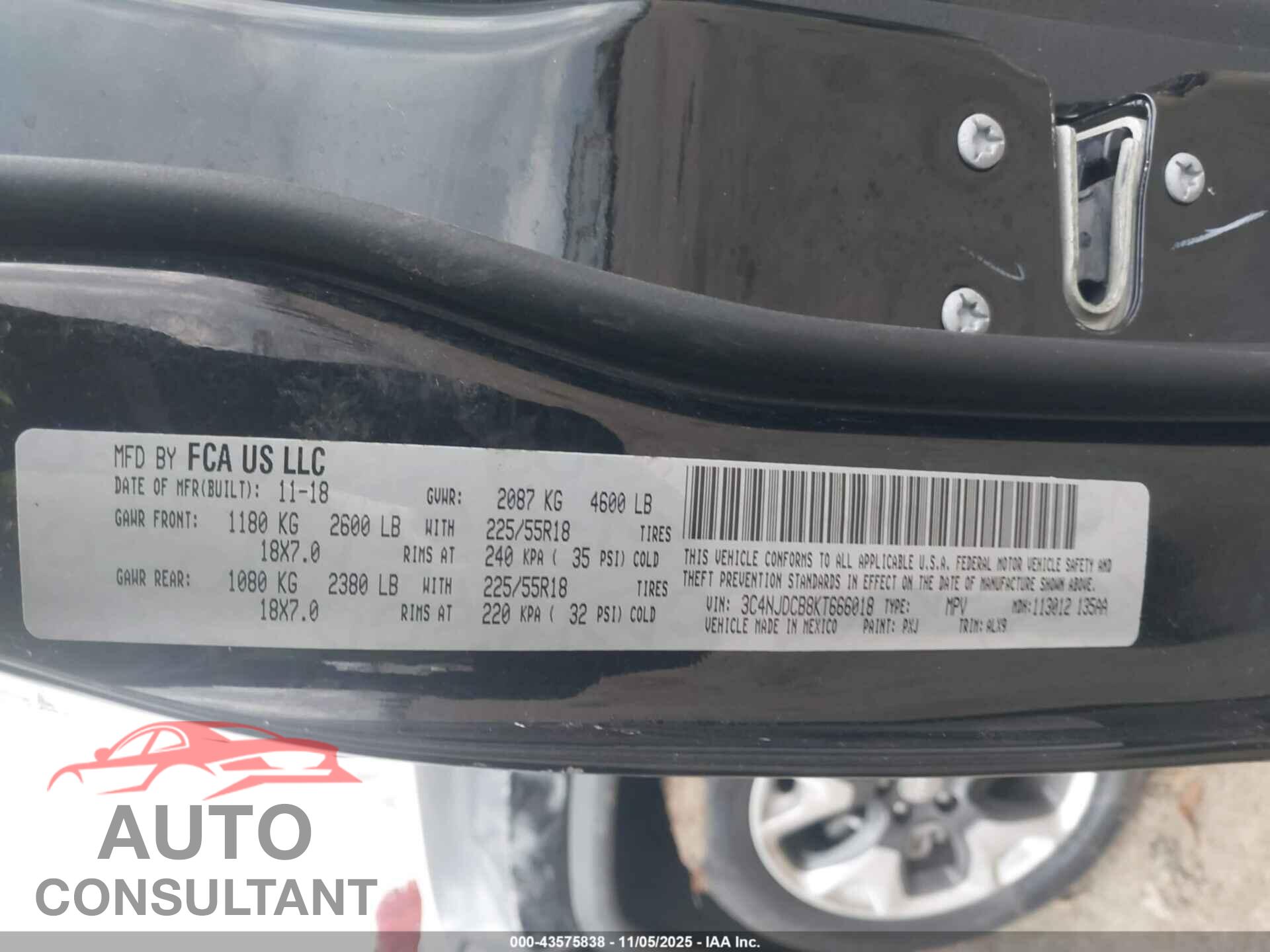 JEEP COMPASS 2019 - 3C4NJDCB8KT666018