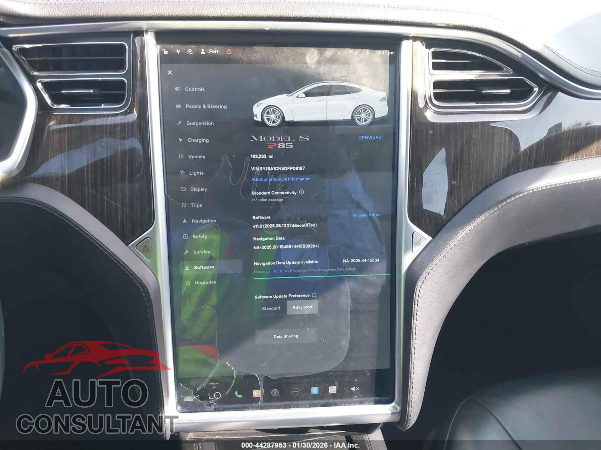 TESLA MODEL S 2013 - 5YJSA1CN5DFP08187