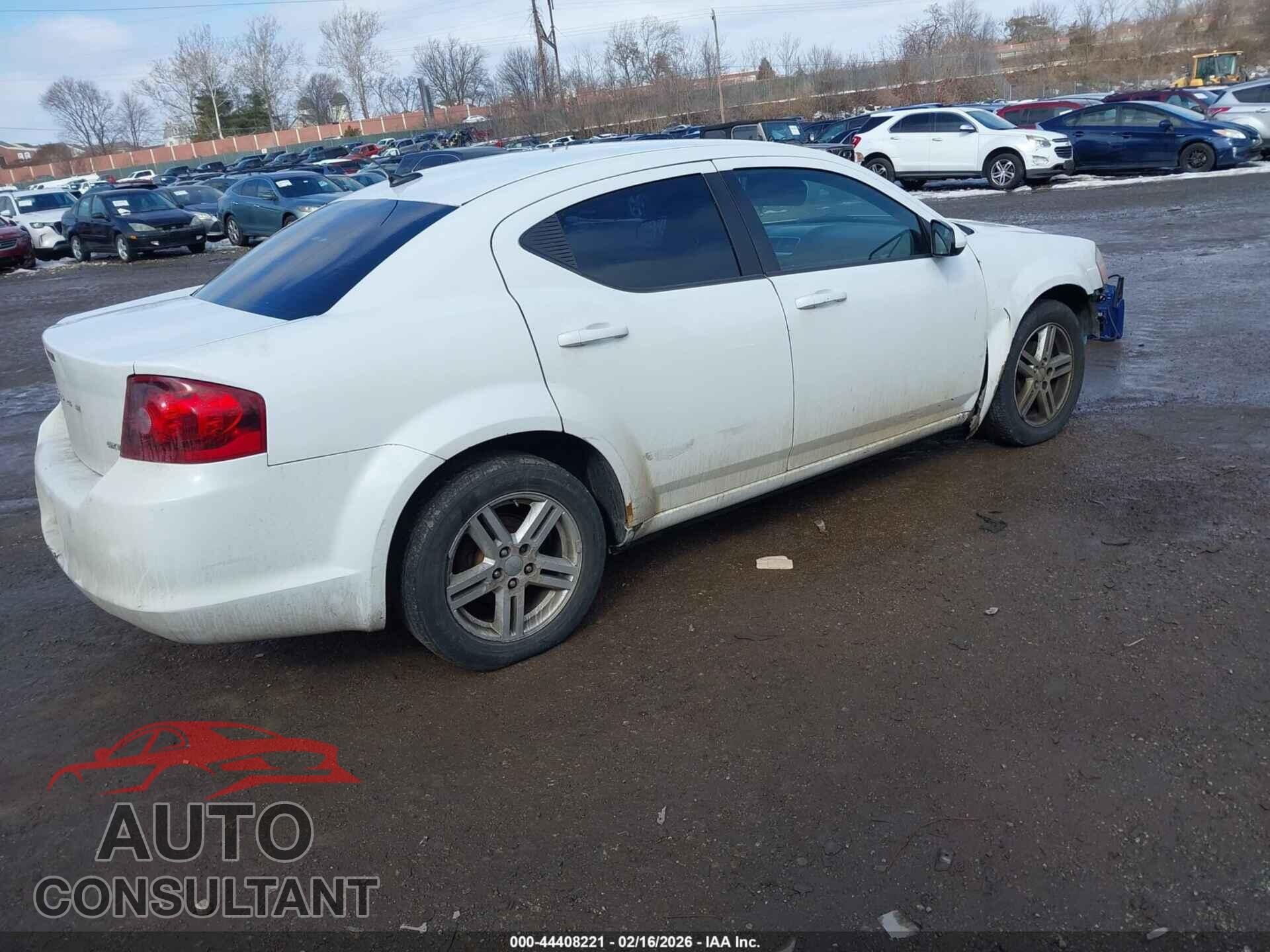 DODGE AVENGER 2012 - 1C3CDZCB9CN211857