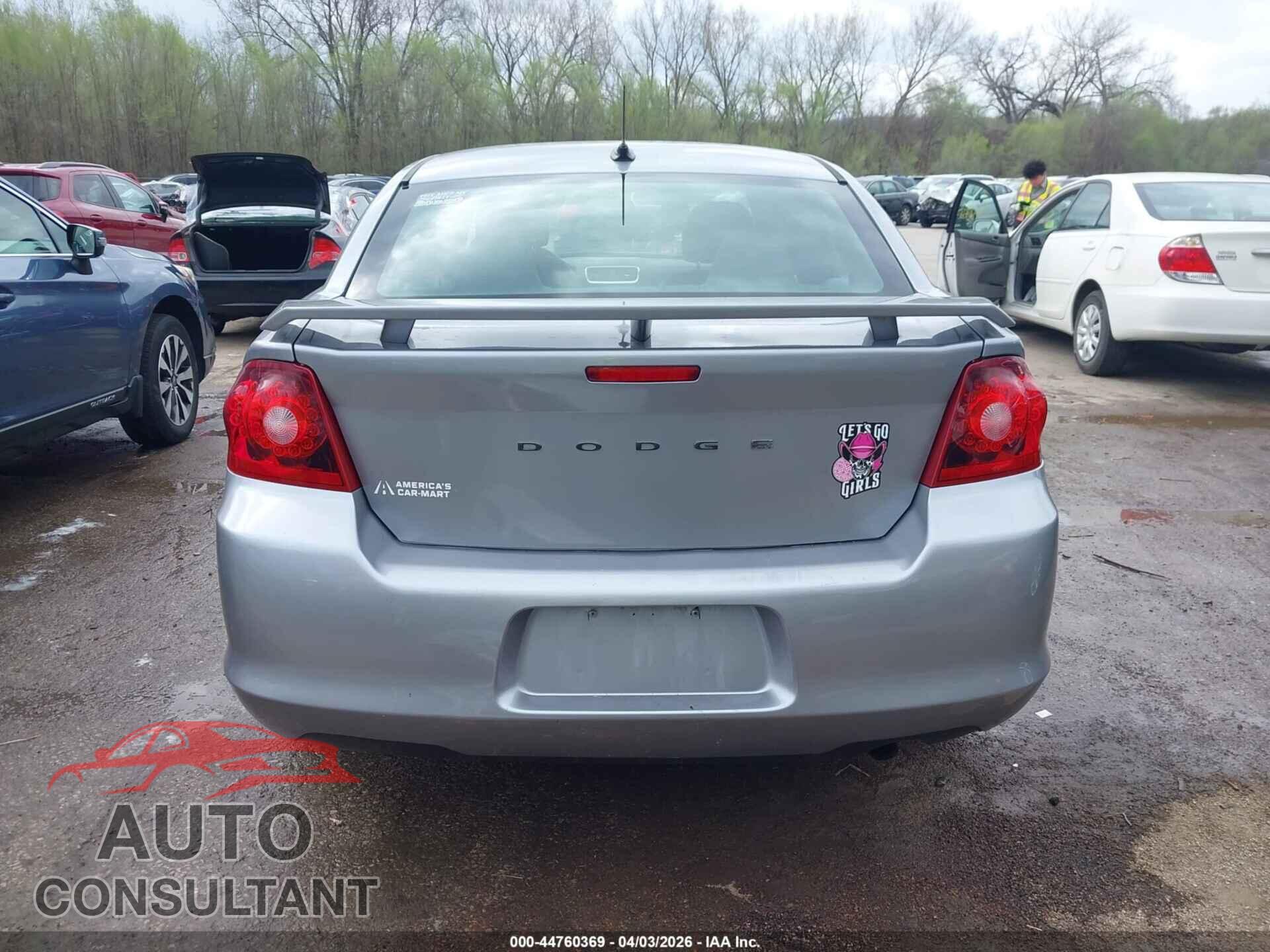 DODGE AVENGER 2013 - 1C3CDZCB7DN548710