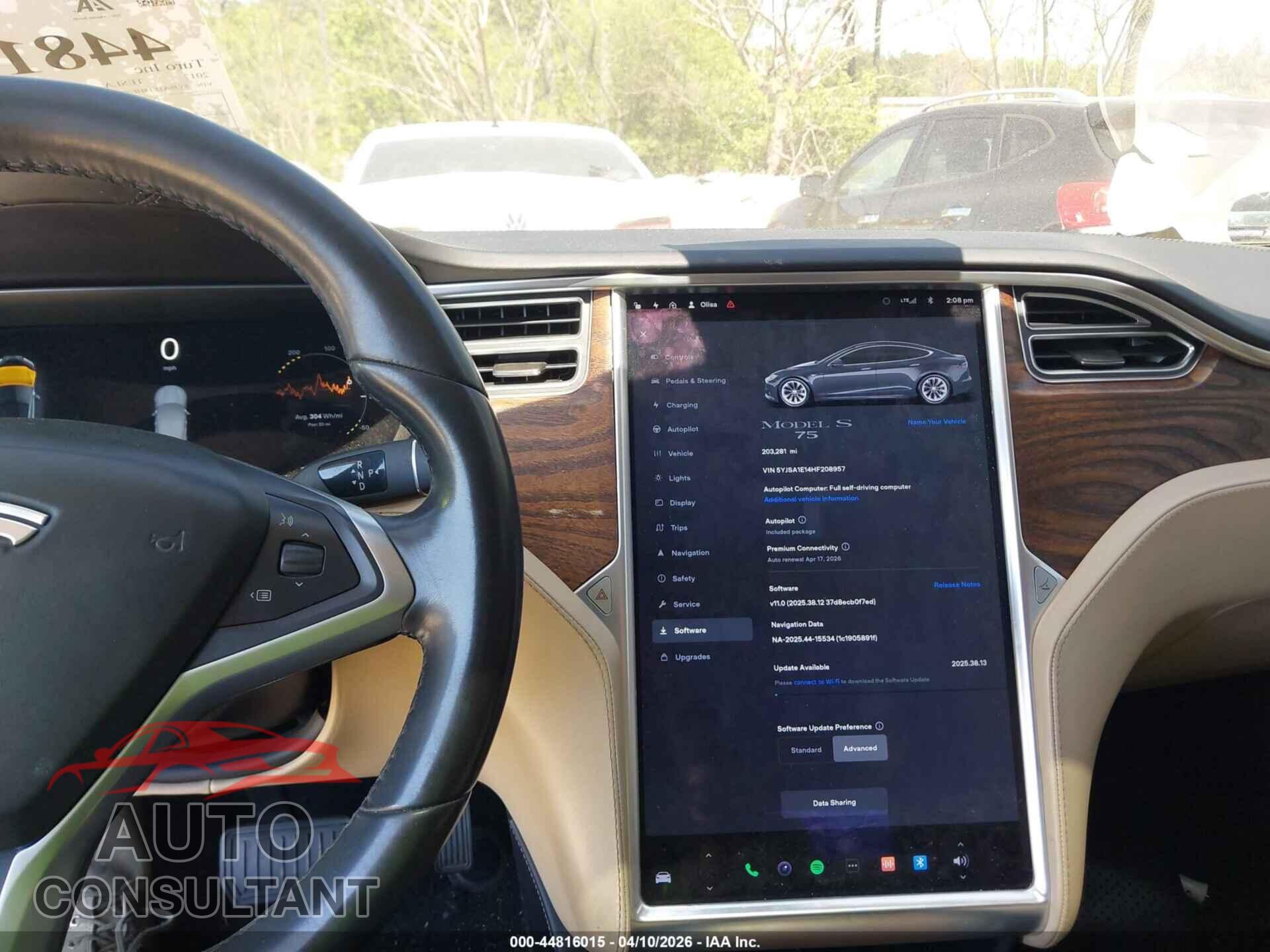 TESLA MODEL S 2017 - 5YJSA1E14HF208957