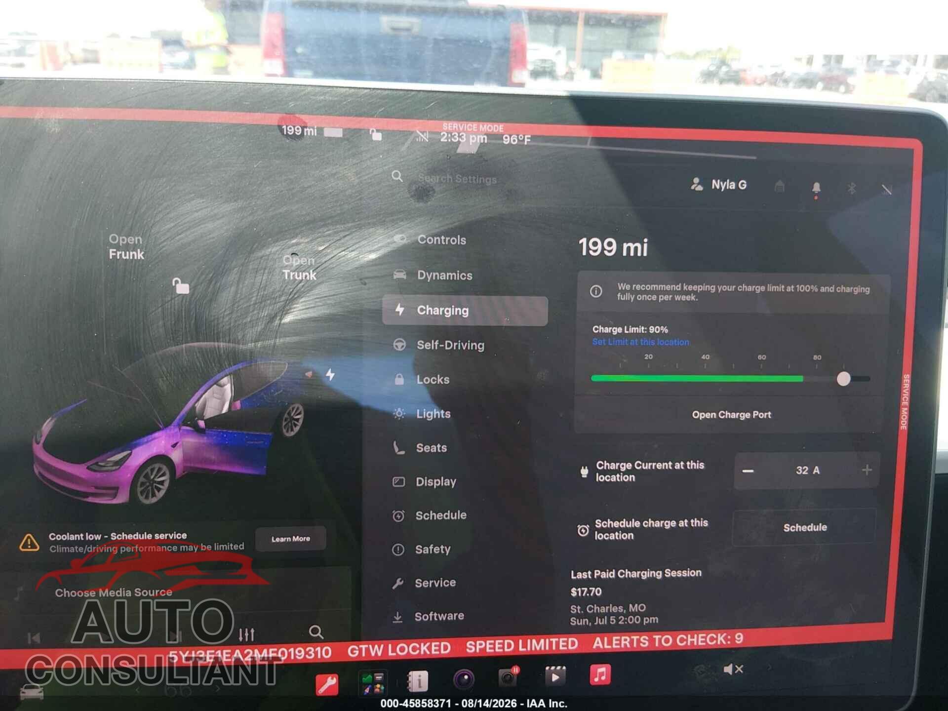 TESLA MODEL 3 2021 - 5YJ3E1EA2MF019310