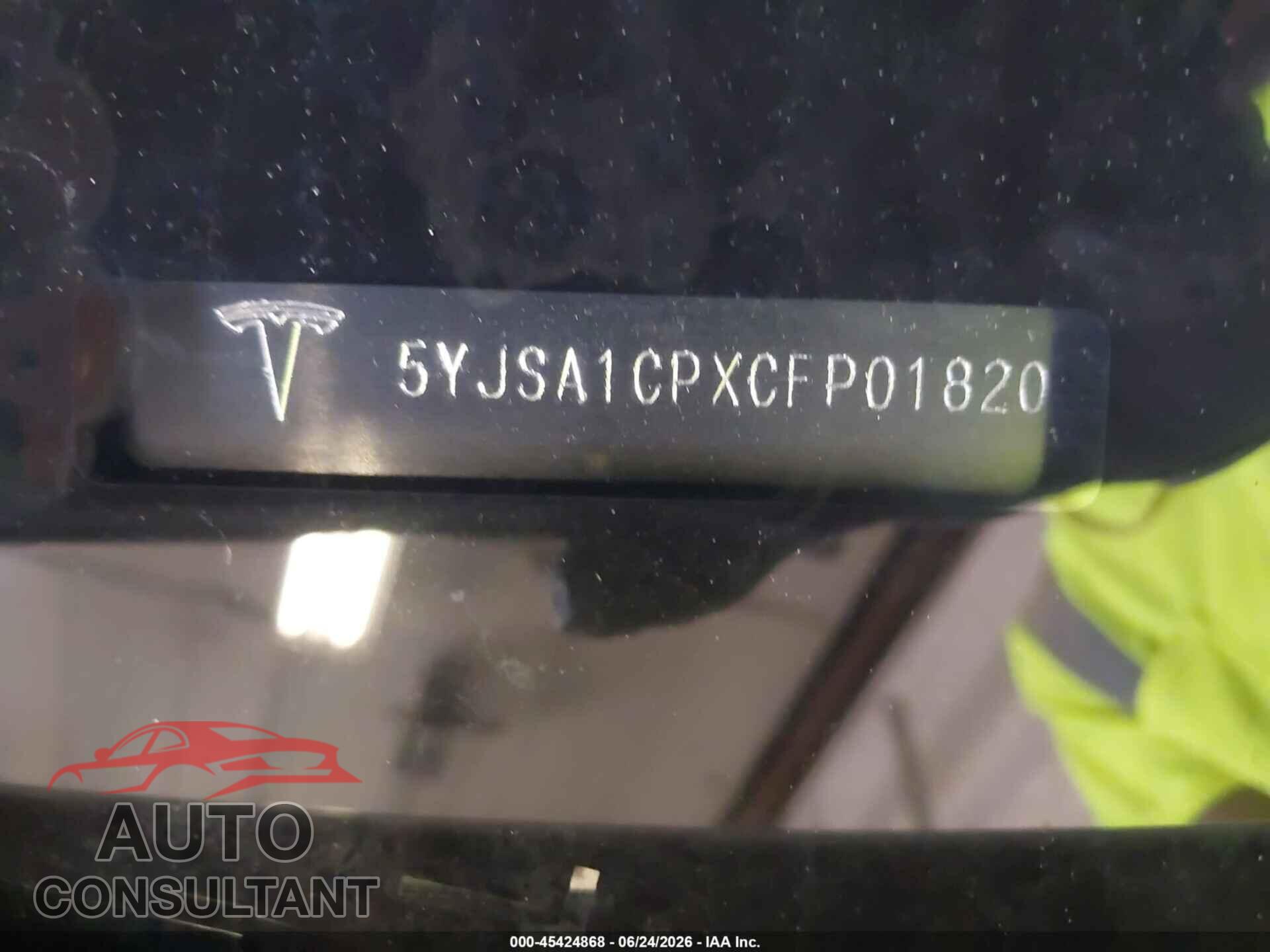 TESLA MODEL S 2012 - 5YJSA1CPXCFP01820