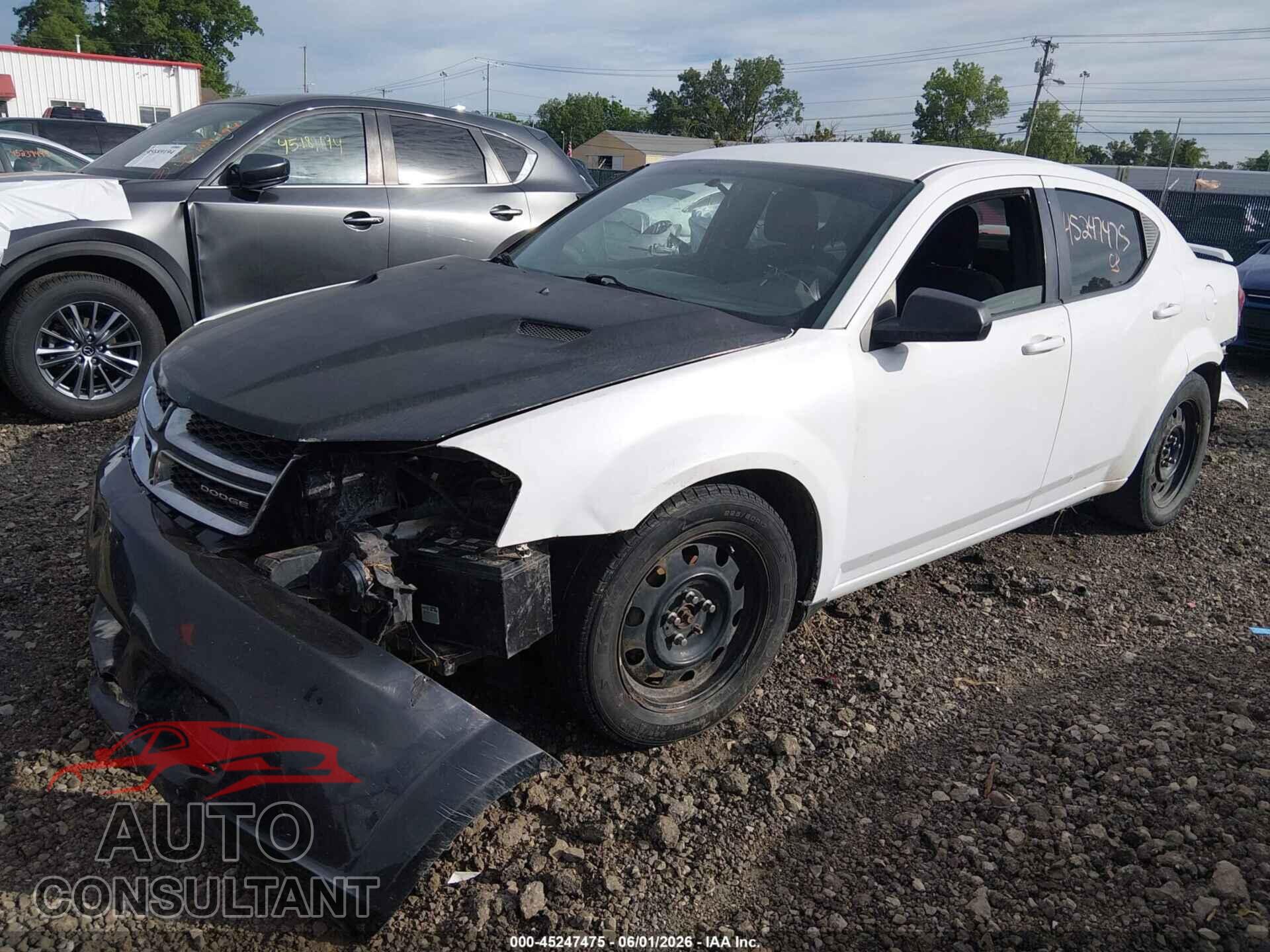 DODGE AVENGER 2012 - 1C3CDZAB5CN110480