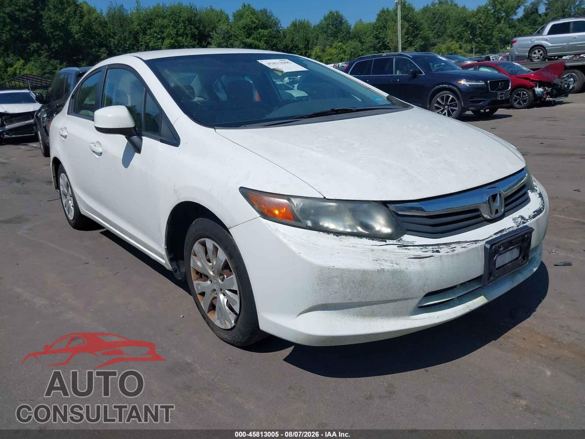 HONDA CIVIC 2012 - 19XFB2F50CE330784