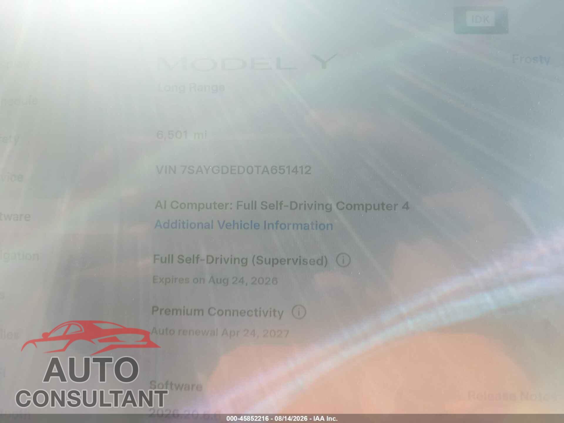 TESLA MODEL Y 2026 - 7SAYGDED0TA651412