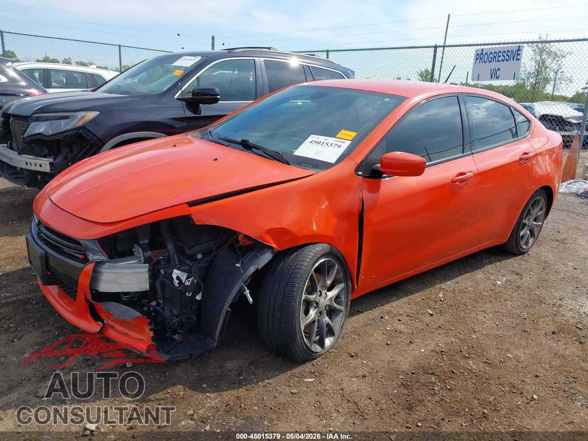 DODGE DART 2015 - 1C3CDFBBXFD224837