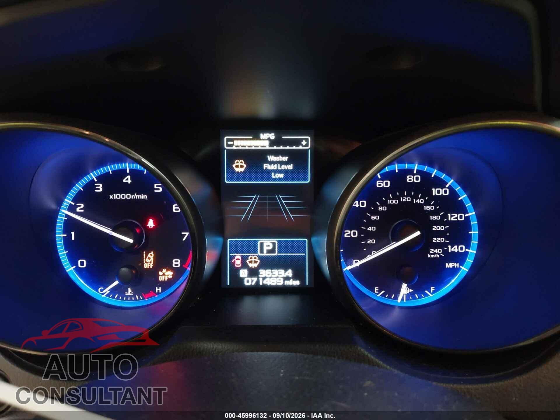 SUBARU OUTBACK 2017 - 4S4BSAFC4H3295183