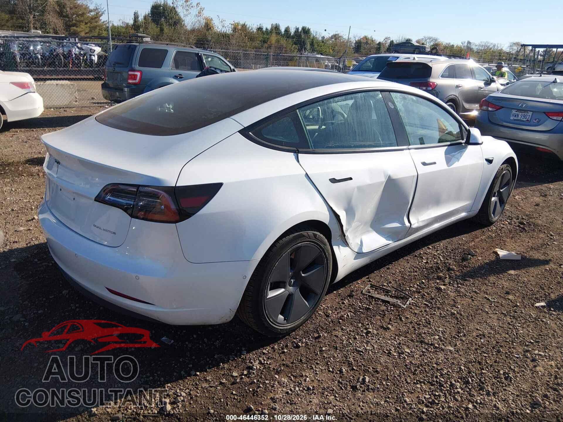 TESLA MODEL 3 2022 - 5YJ3E1EB2NF194022