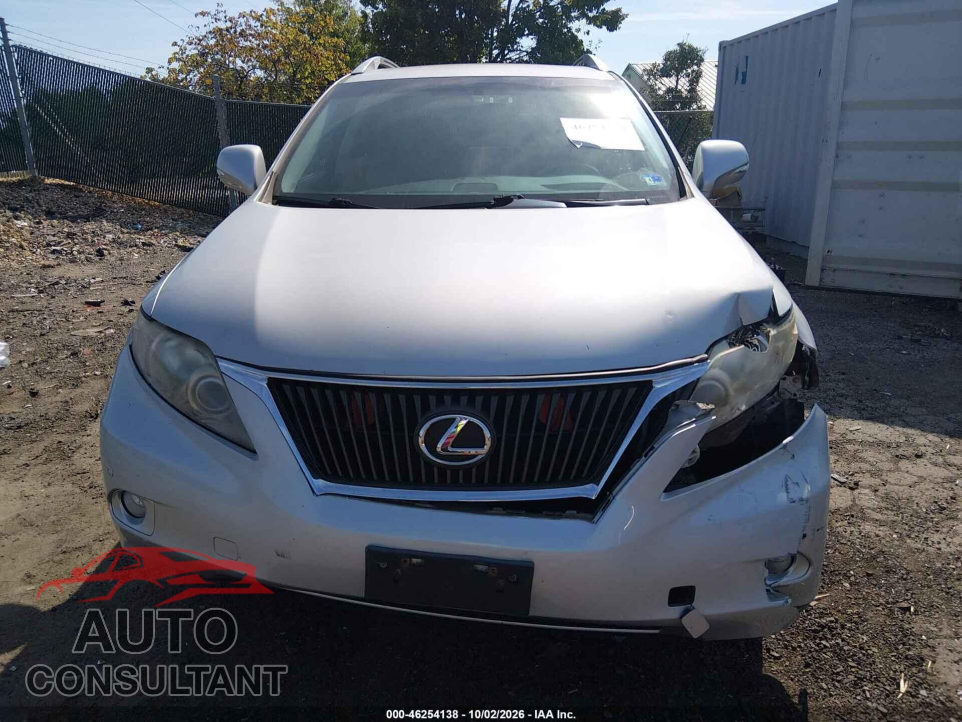 LEXUS RX 350 2011 - 2T2BK1BAXBC110766