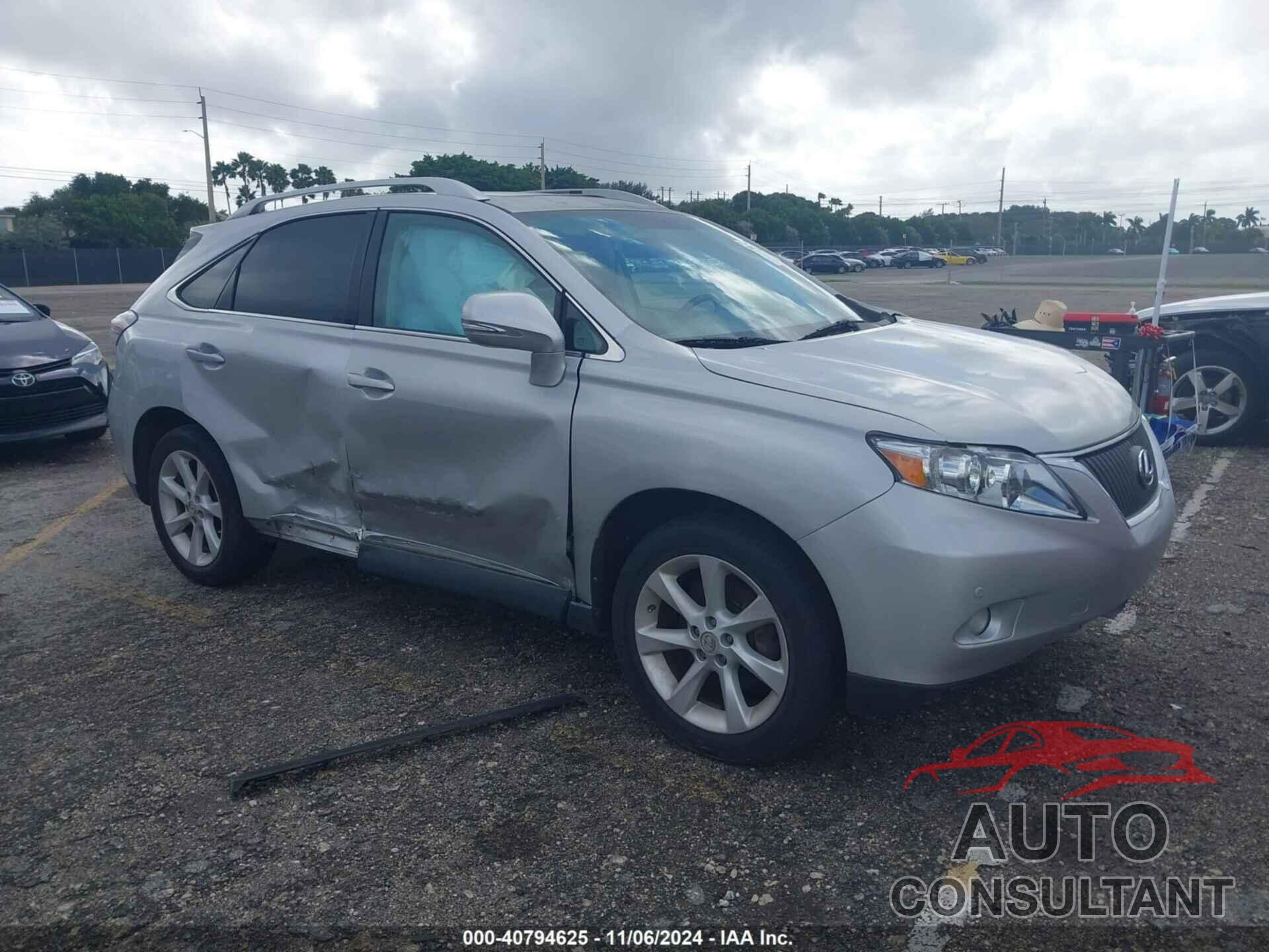 LEXUS RX 350 2012 - 2T2ZK1BA3CC075875