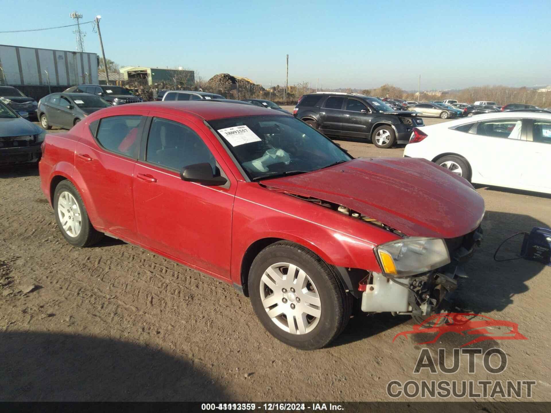 DODGE AVENGER 2012 - 1C3CDZAB0CN265471