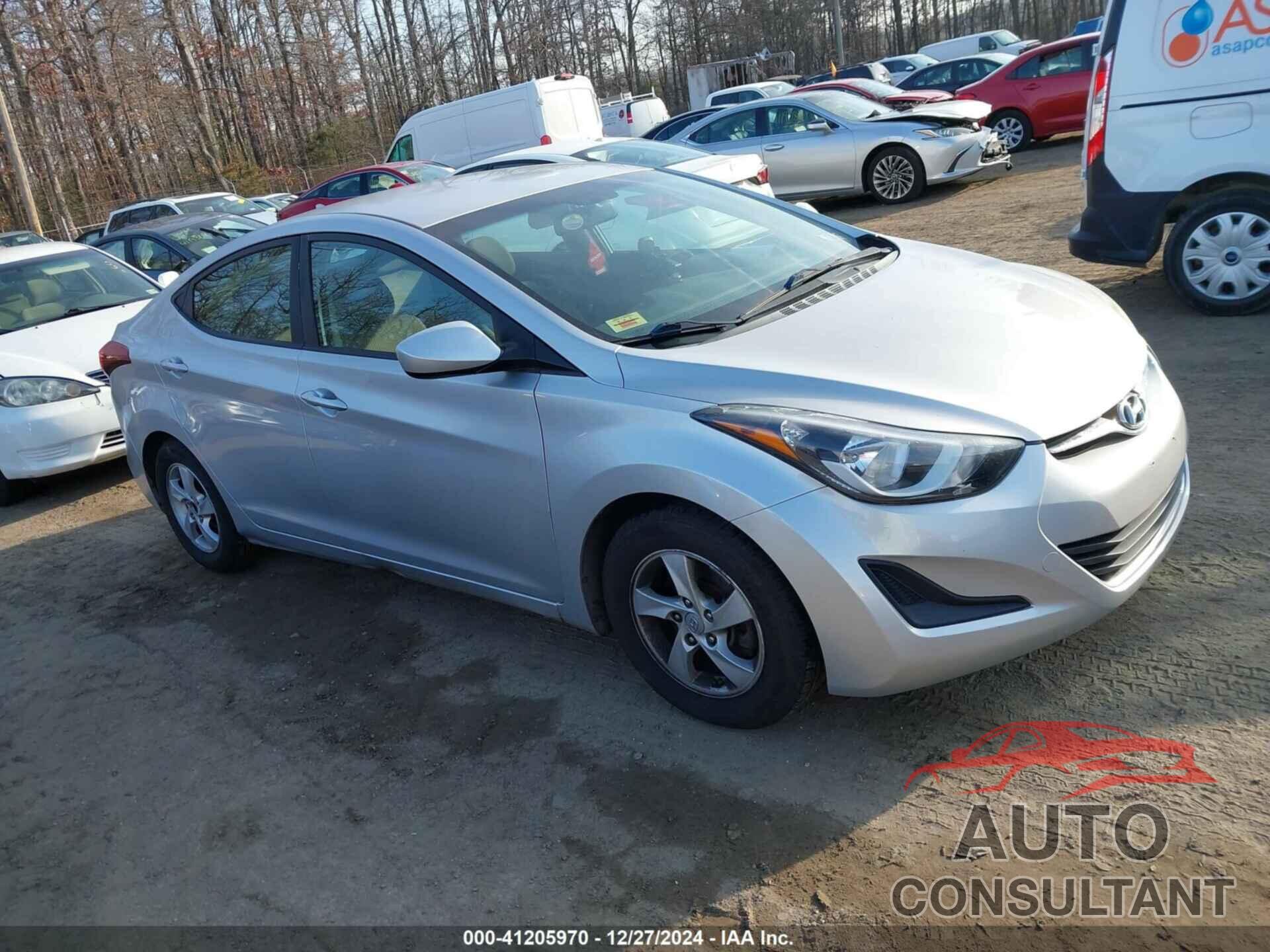 HYUNDAI ELANTRA 2014 - KMHDH4AE9EU172065