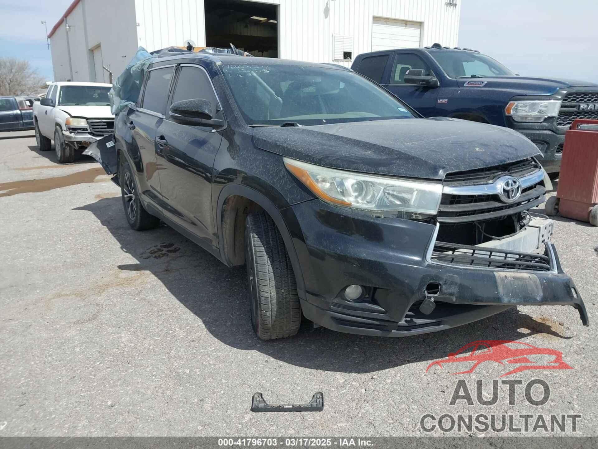 TOYOTA HIGHLANDER 2016 - 5TDKKRFH1GS139842