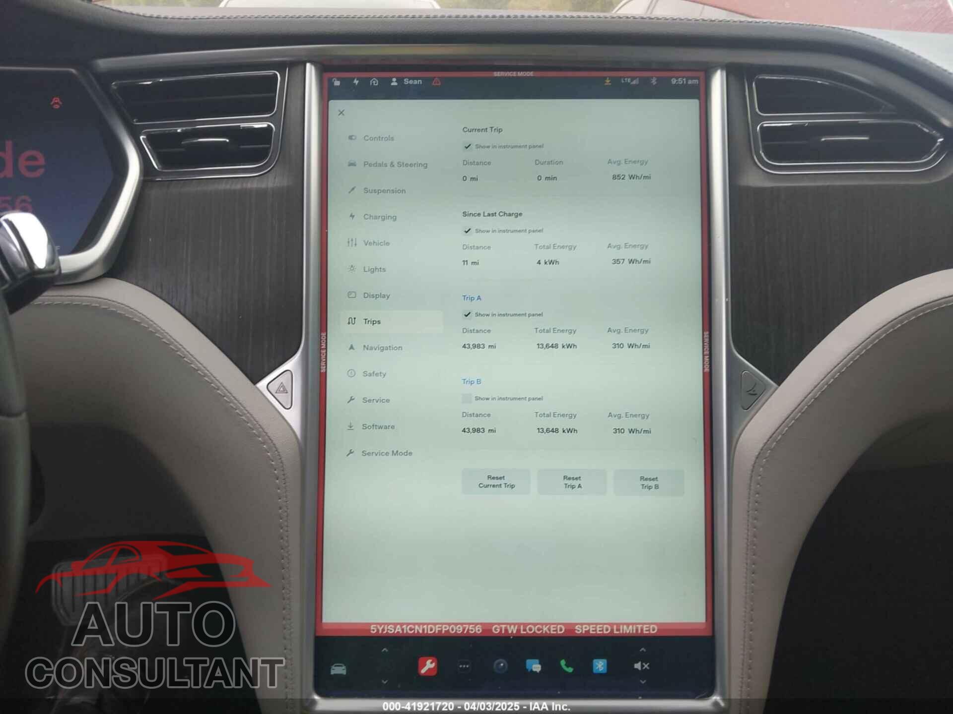 TESLA MODEL S 2013 - 5YJSA1CN1DFP09756