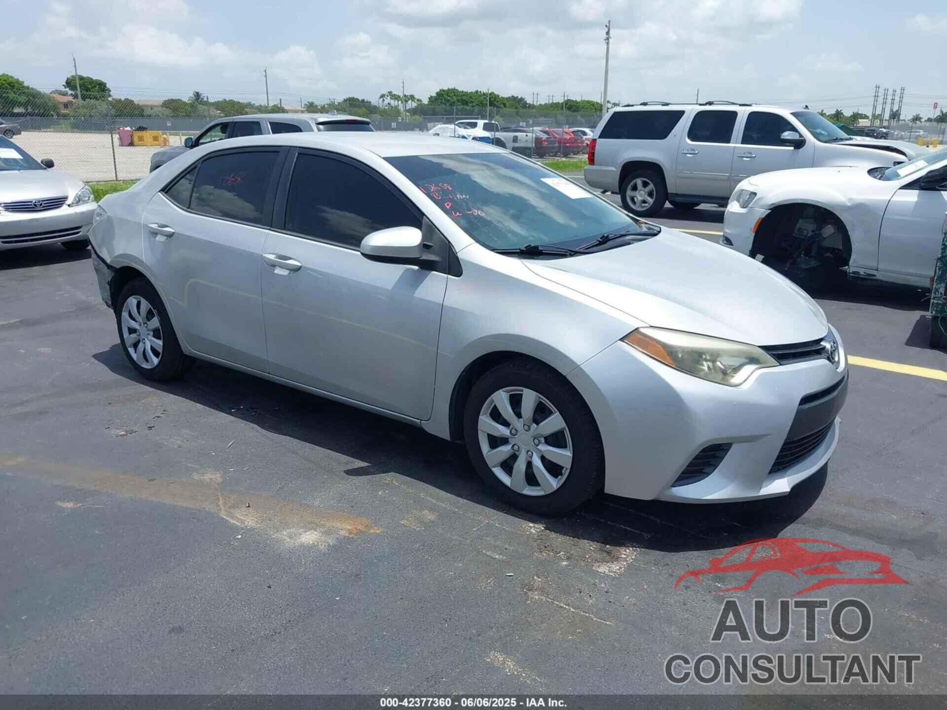 TOYOTA COROLLA 2015 - 2T1BURHE3FC253443