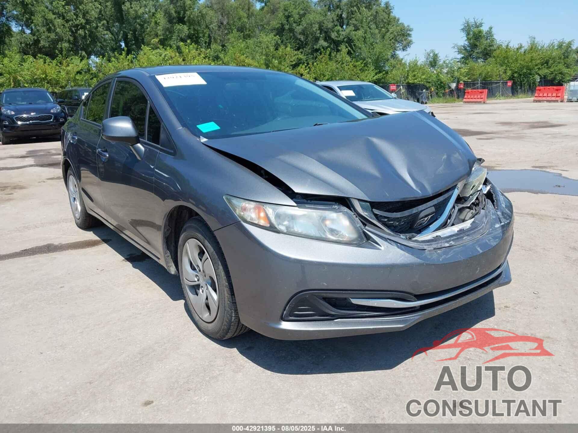 HONDA CIVIC 2013 - 19XFB2F59DE090846