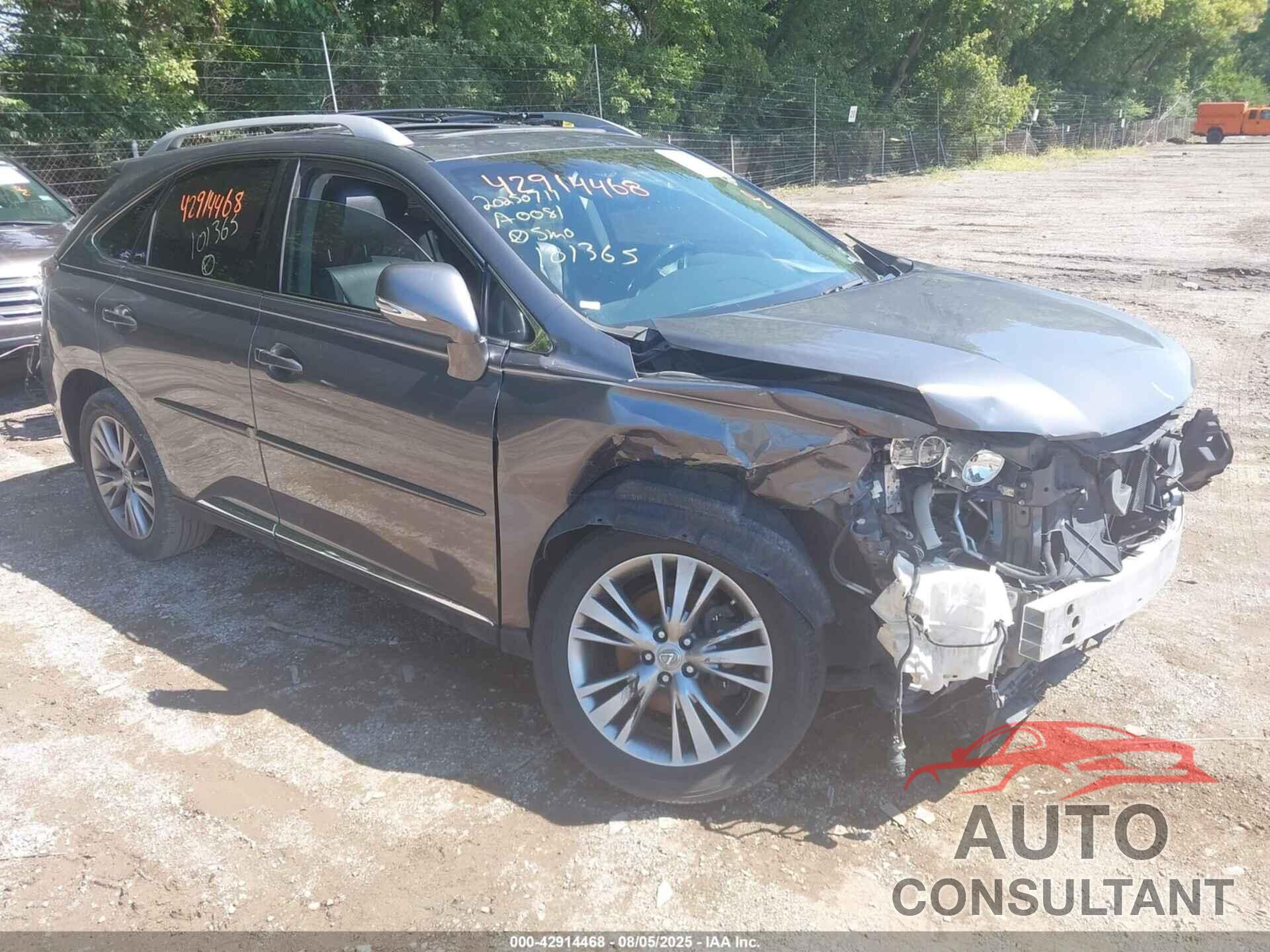 LEXUS RX 350 2013 - 2T2ZK1BA0DC101365