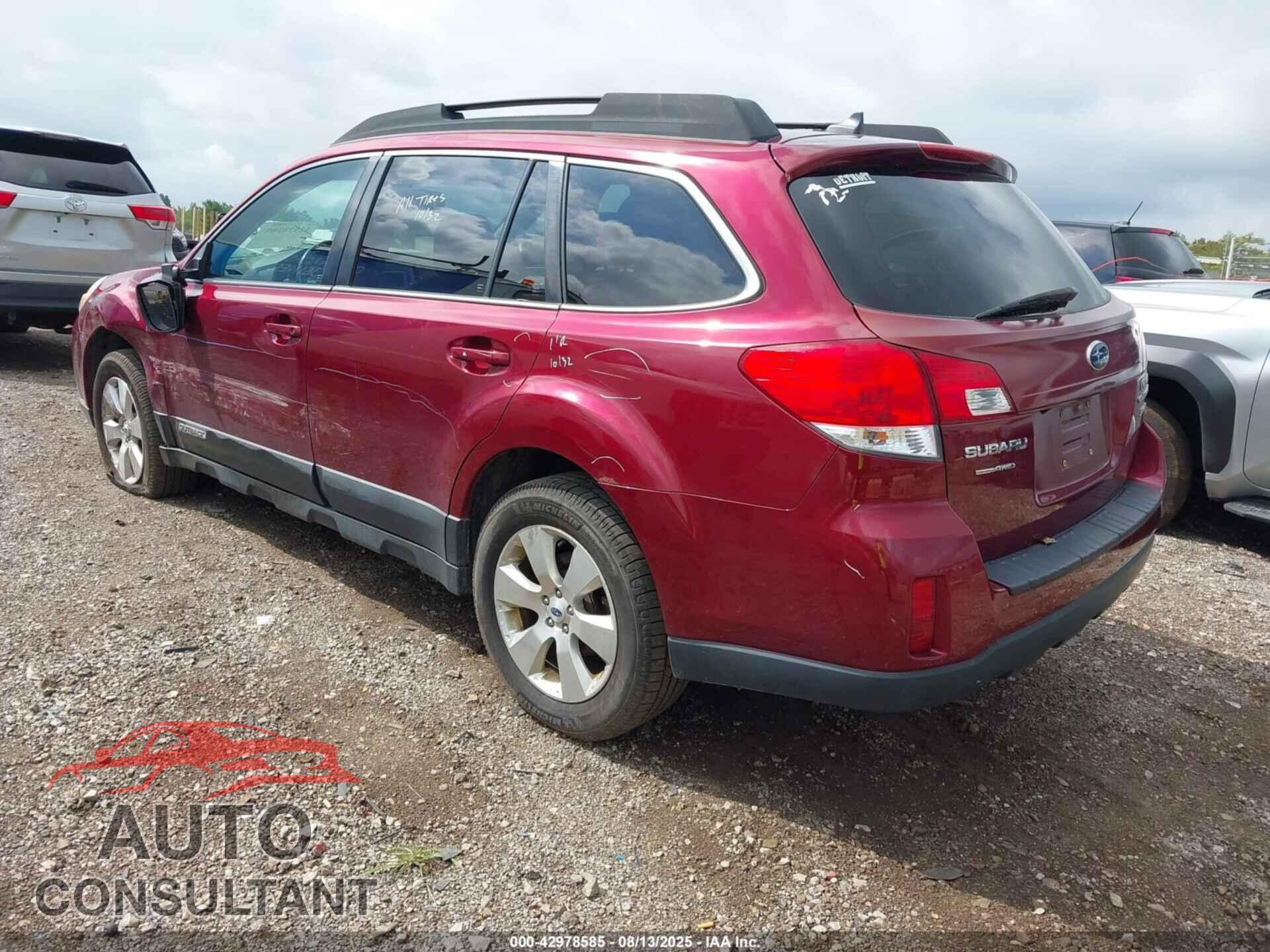 SUBARU OUTBACK 2012 - 4S4BRDKCXC2246183