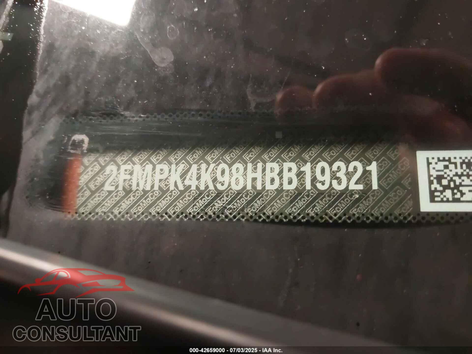 FORD EDGE 2017 - 2FMPK4K98HBB19321