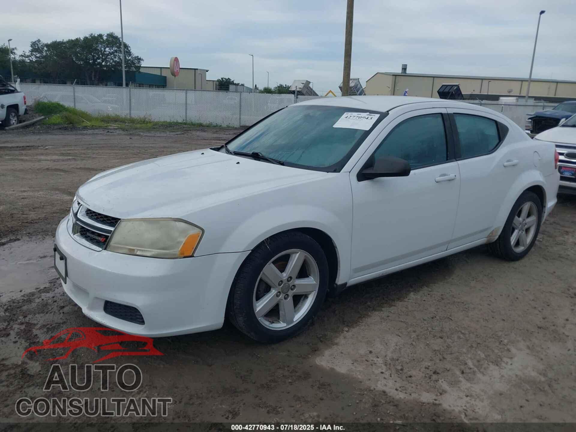 DODGE AVENGER 2013 - 1C3CDZAB6DN644105