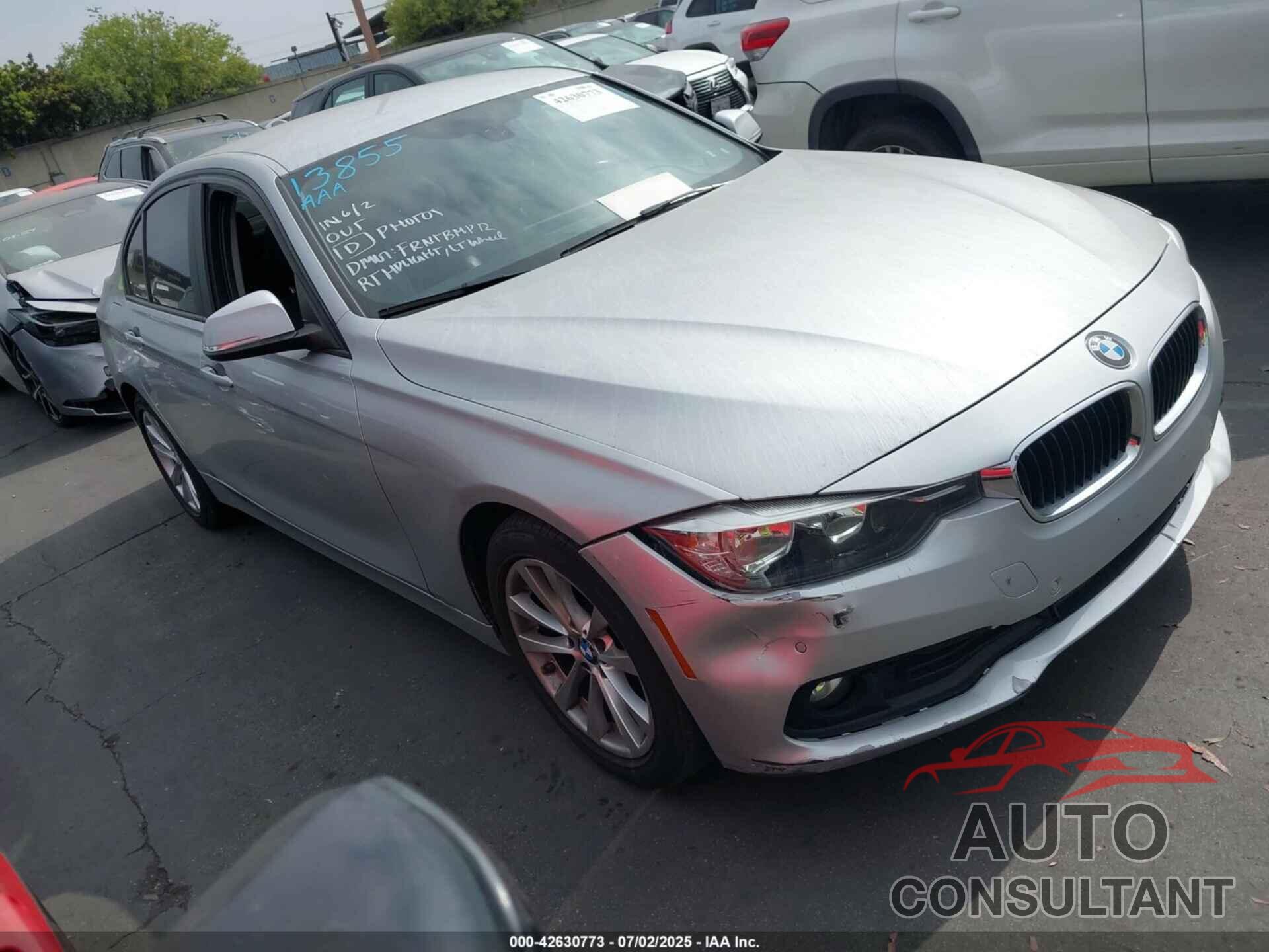 BMW 320I 2016 - WBA8E1G51GNT33555