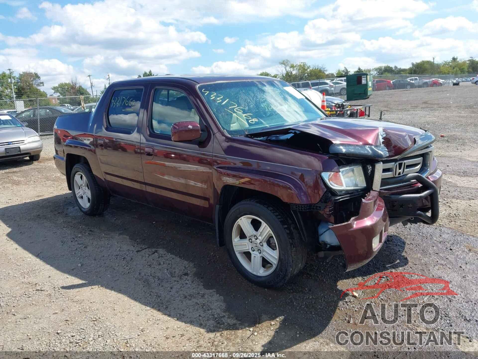 HONDA RIDGELINE 2011 - 5FPYK1F55BB004479
