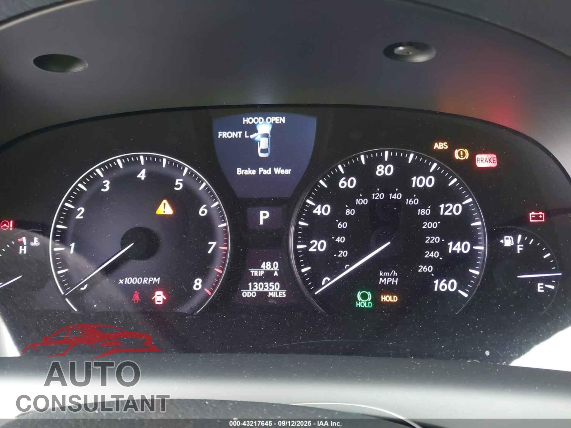 LEXUS LS 460 2011 - JTHBL5EF4B5107647