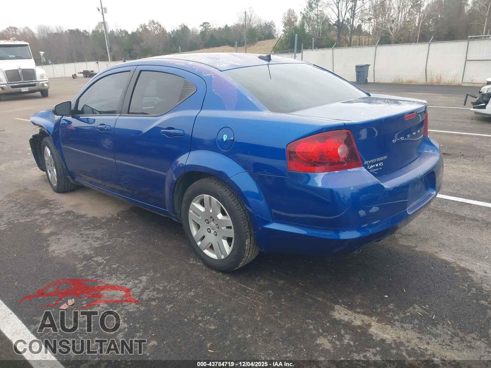 DODGE AVENGER 2013 - 1C3CDZAG1DN771842