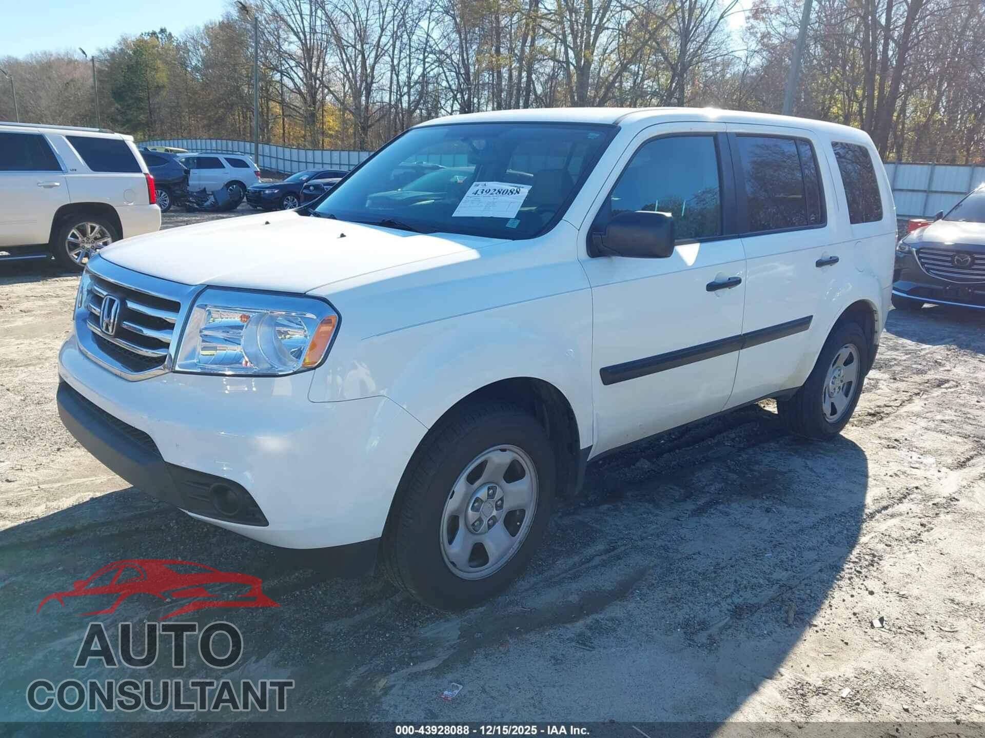 HONDA PILOT 2013 - 5FNYF3H22DB036238