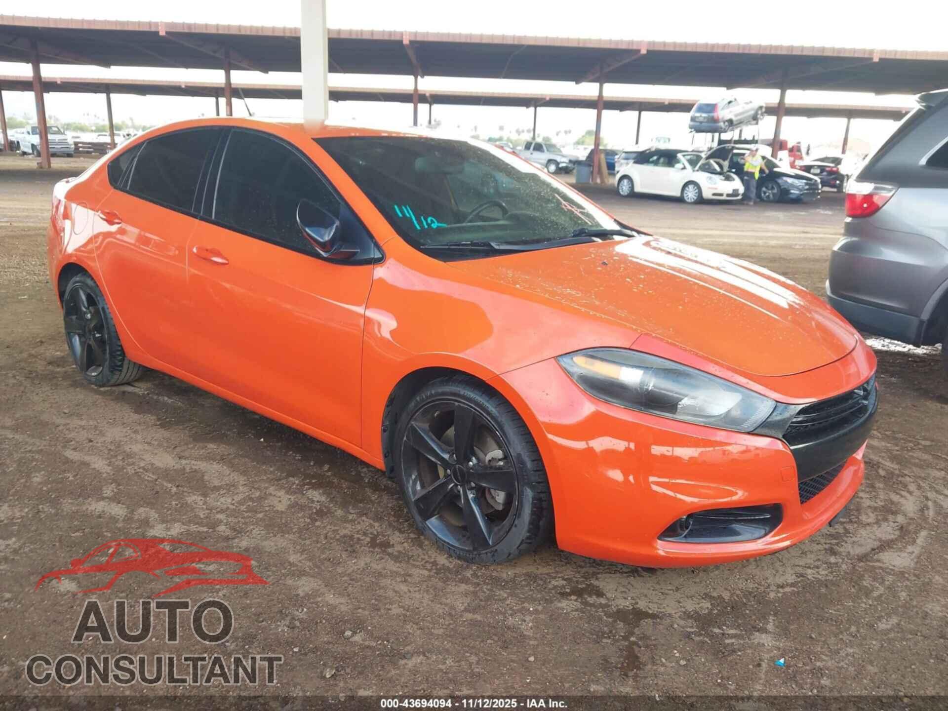 DODGE DART 2015 - 1C3CDFBB4FD252813
