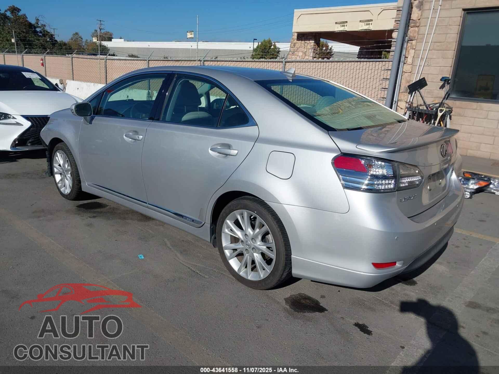 LEXUS HS 250H 2010 - JTHBB1BA6A2038030