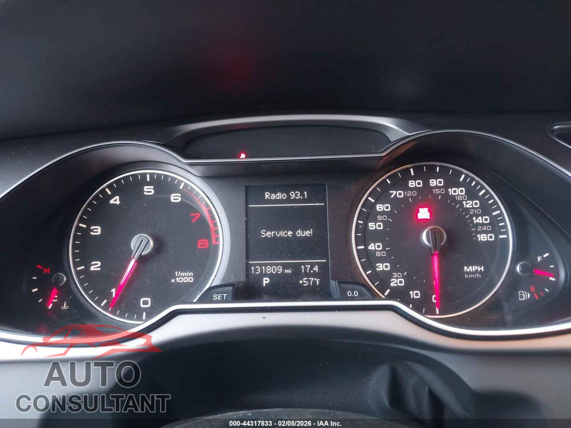 AUDI A4 2013 - WAUAFAFL0DN050865