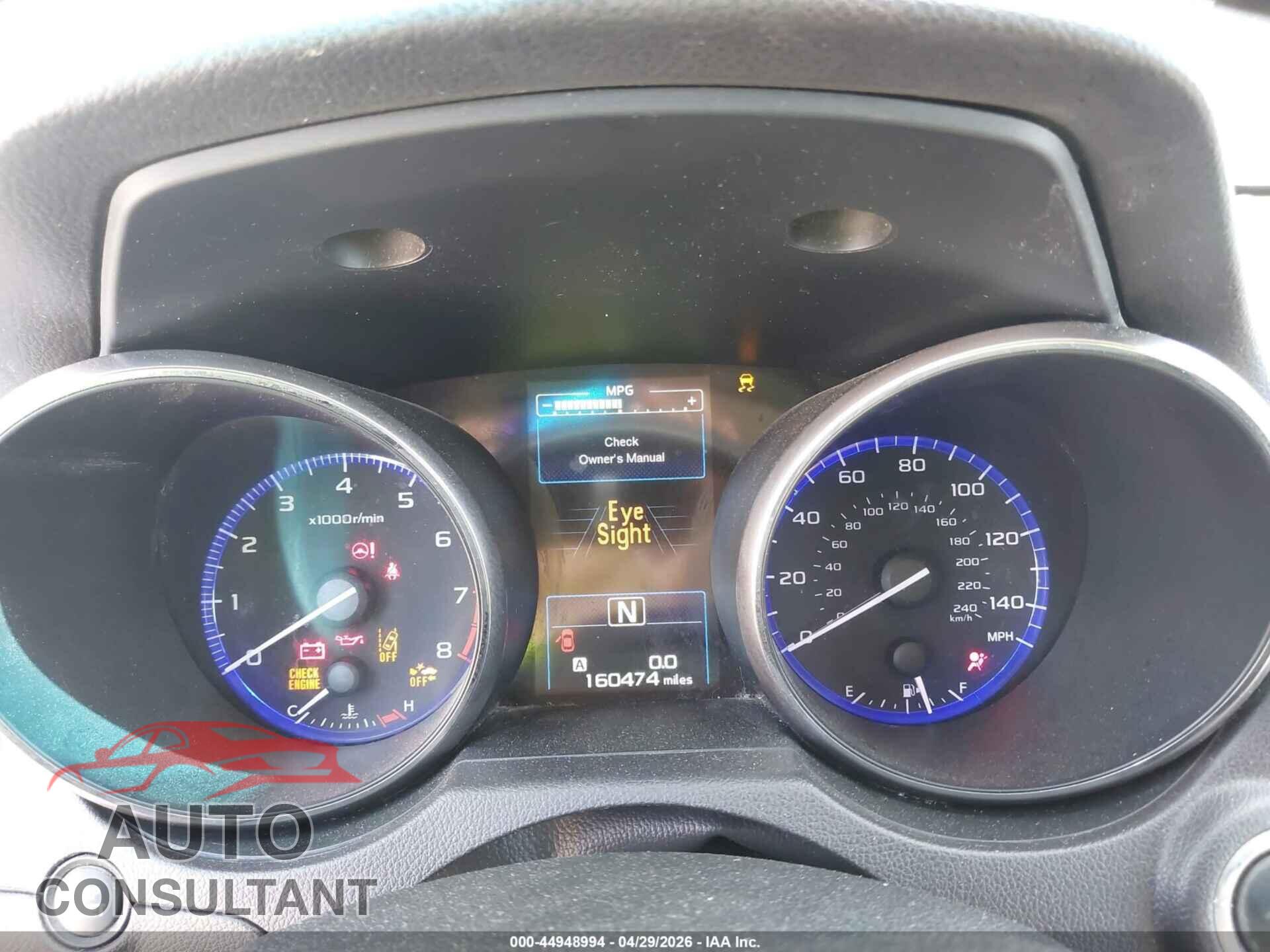 SUBARU OUTBACK 2016 - 4S4BSBNCXG3243904