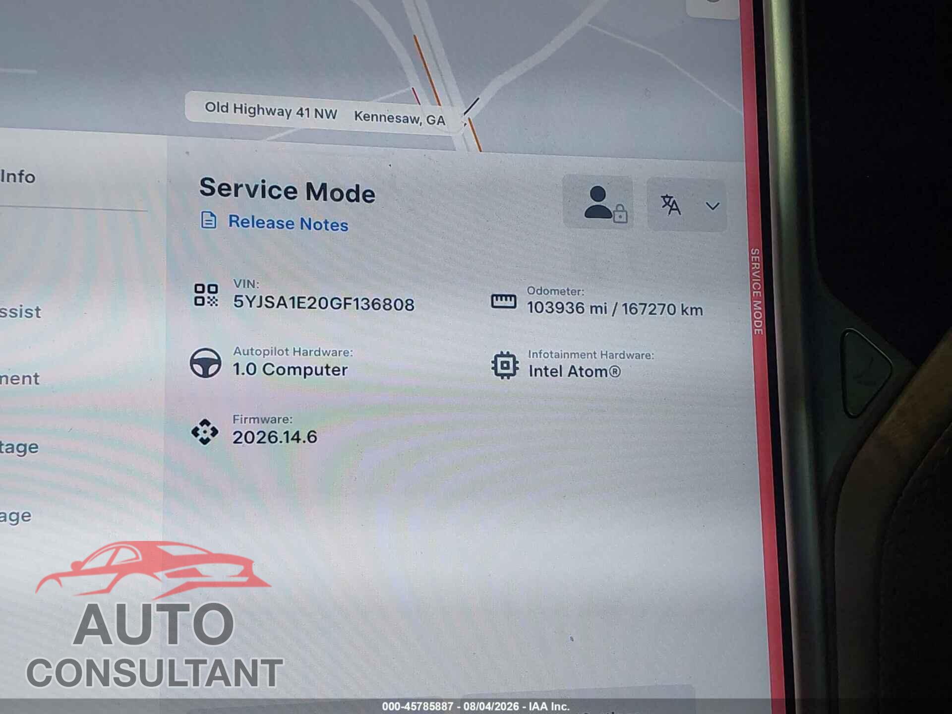 TESLA MODEL S 2016 - 5YJSA1E20GF136808