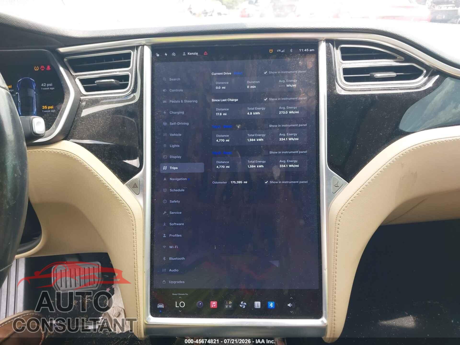 TESLA MODEL S 2015 - 5YJSA1H10FF080418