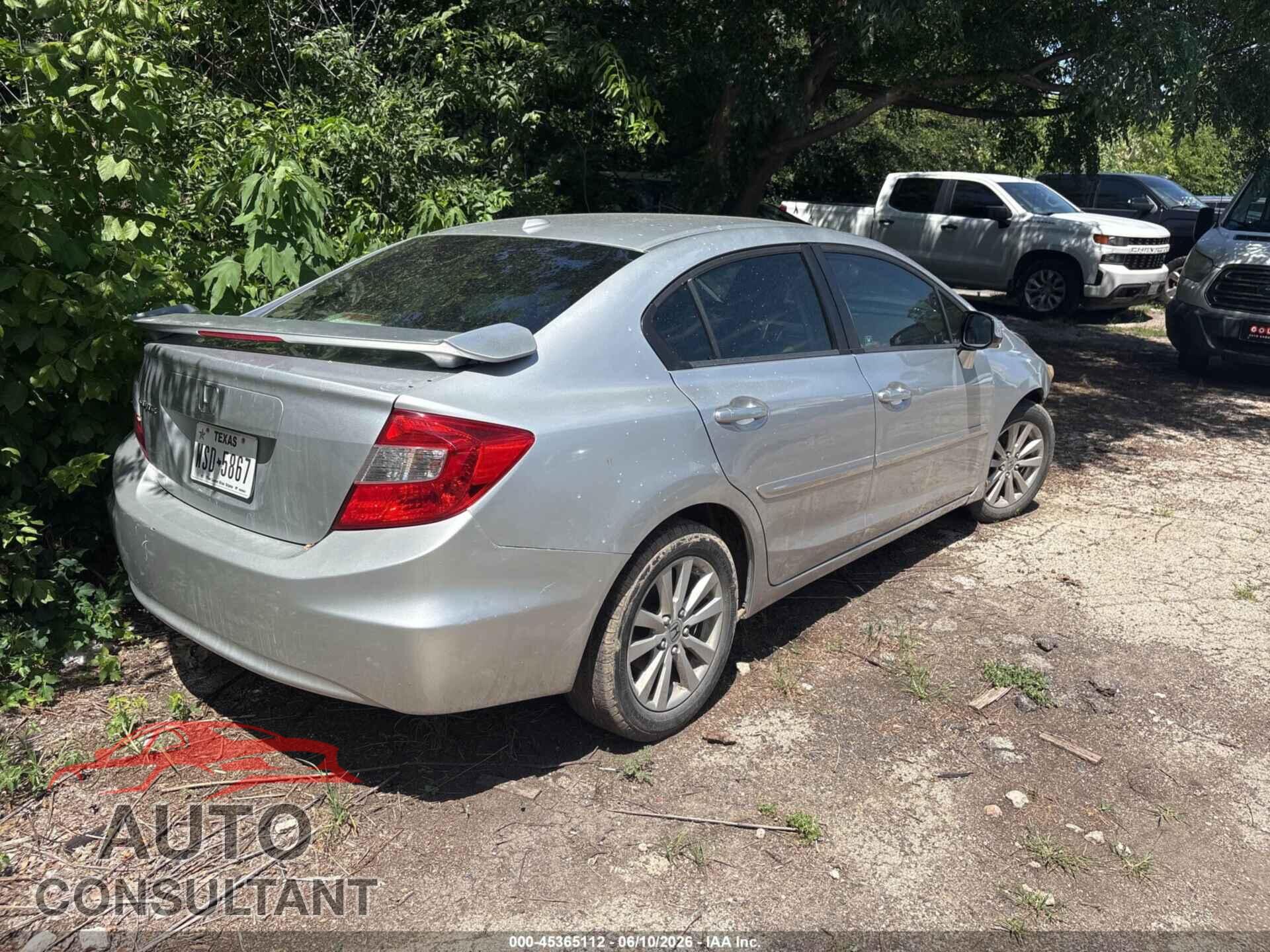 HONDA CIVIC 2012 - 19XFB2F91CE041402
