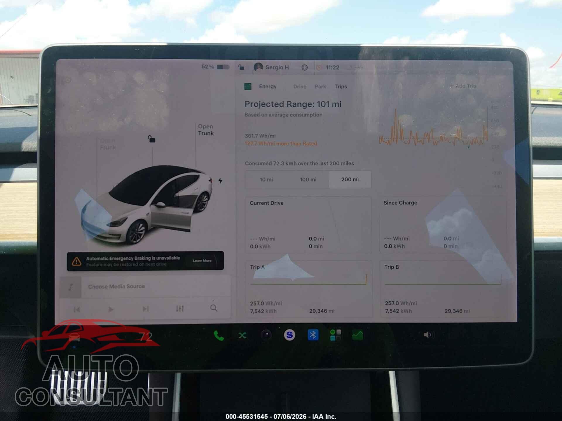 TESLA MODEL 3 2019 - 5YJ3E1EA8KF332133