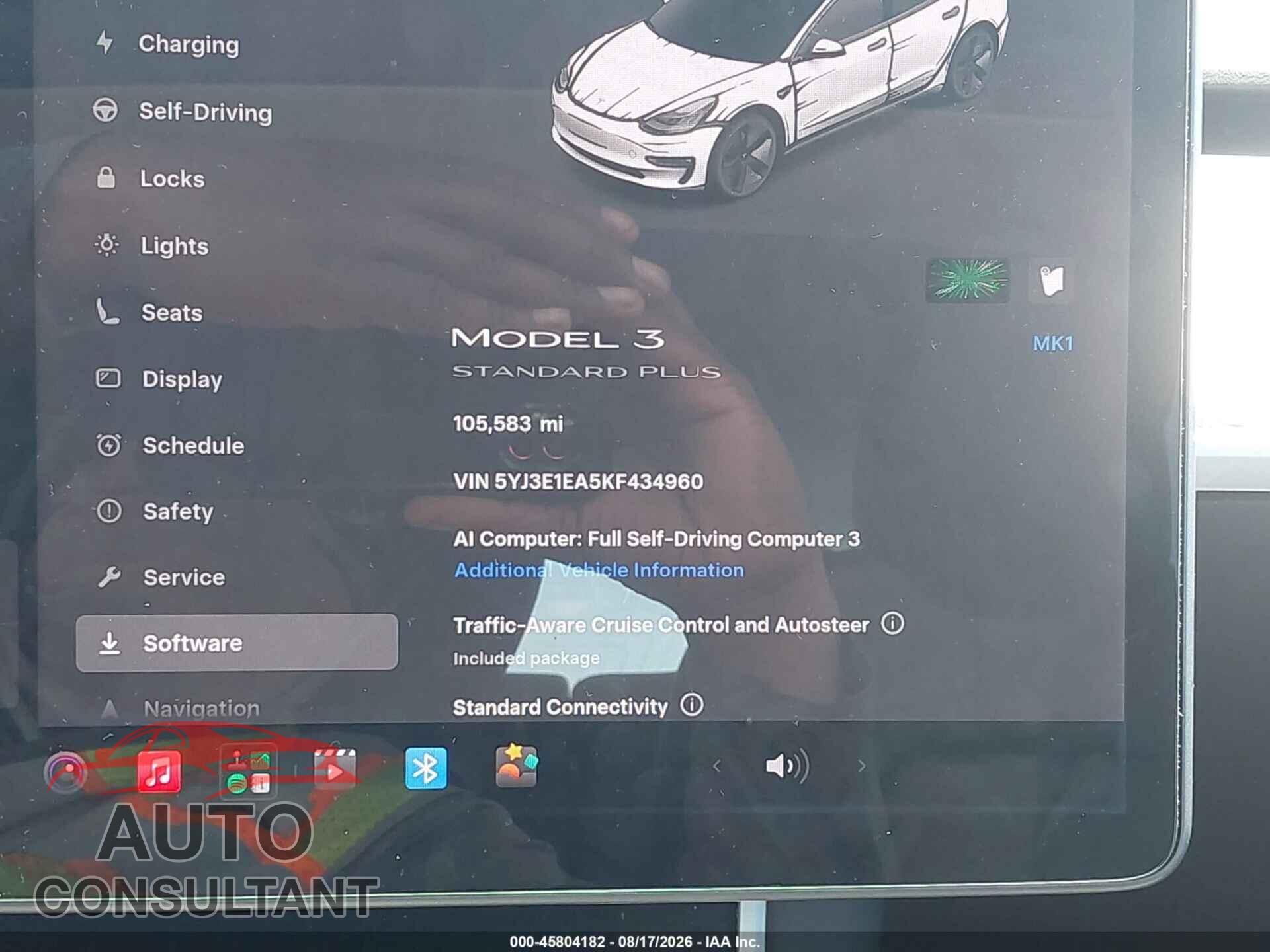 TESLA MODEL 3 2019 - 5YJ3E1EA5KF434960