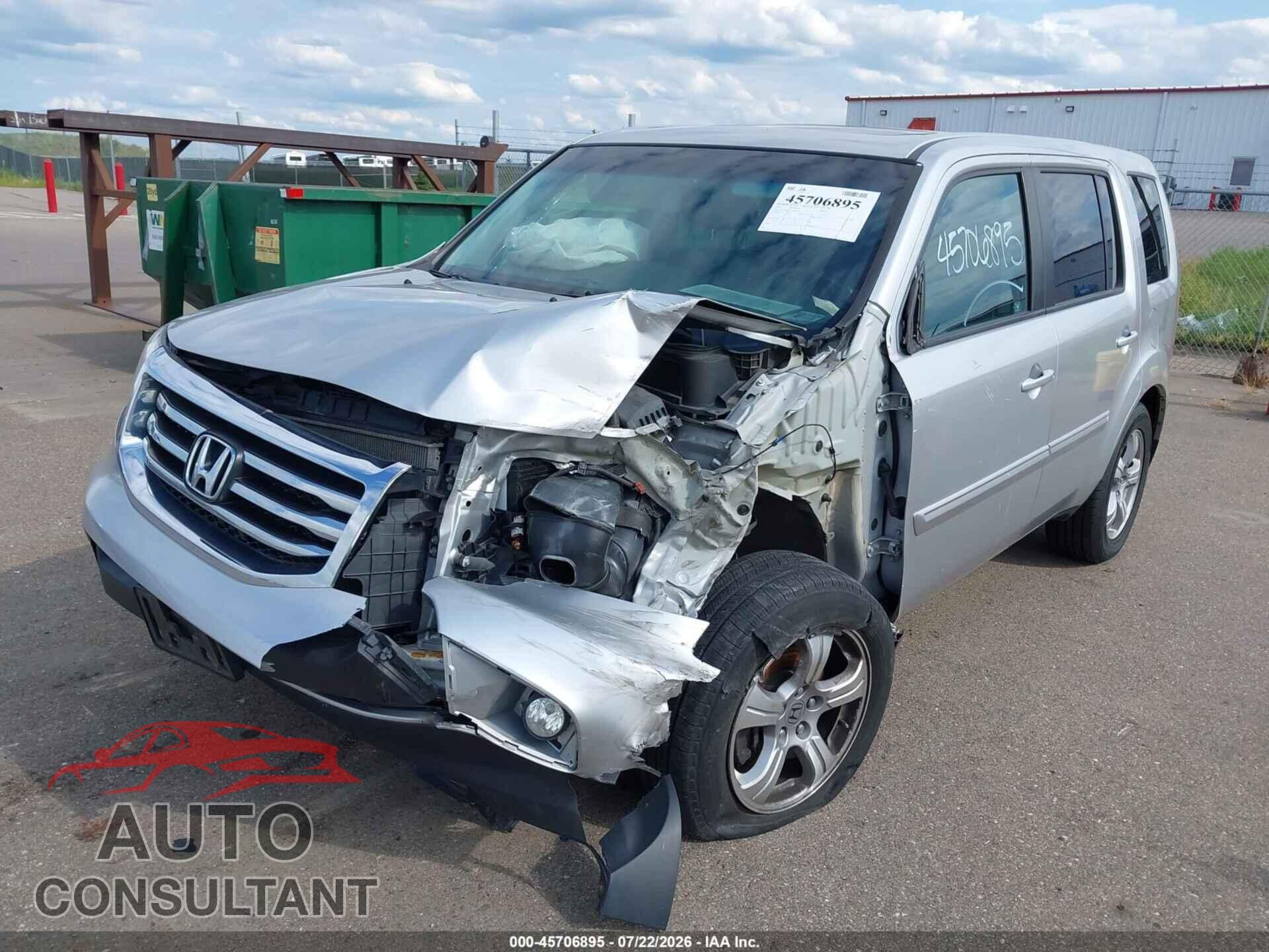 HONDA PILOT 2012 - 5FNYF4H70CB004467