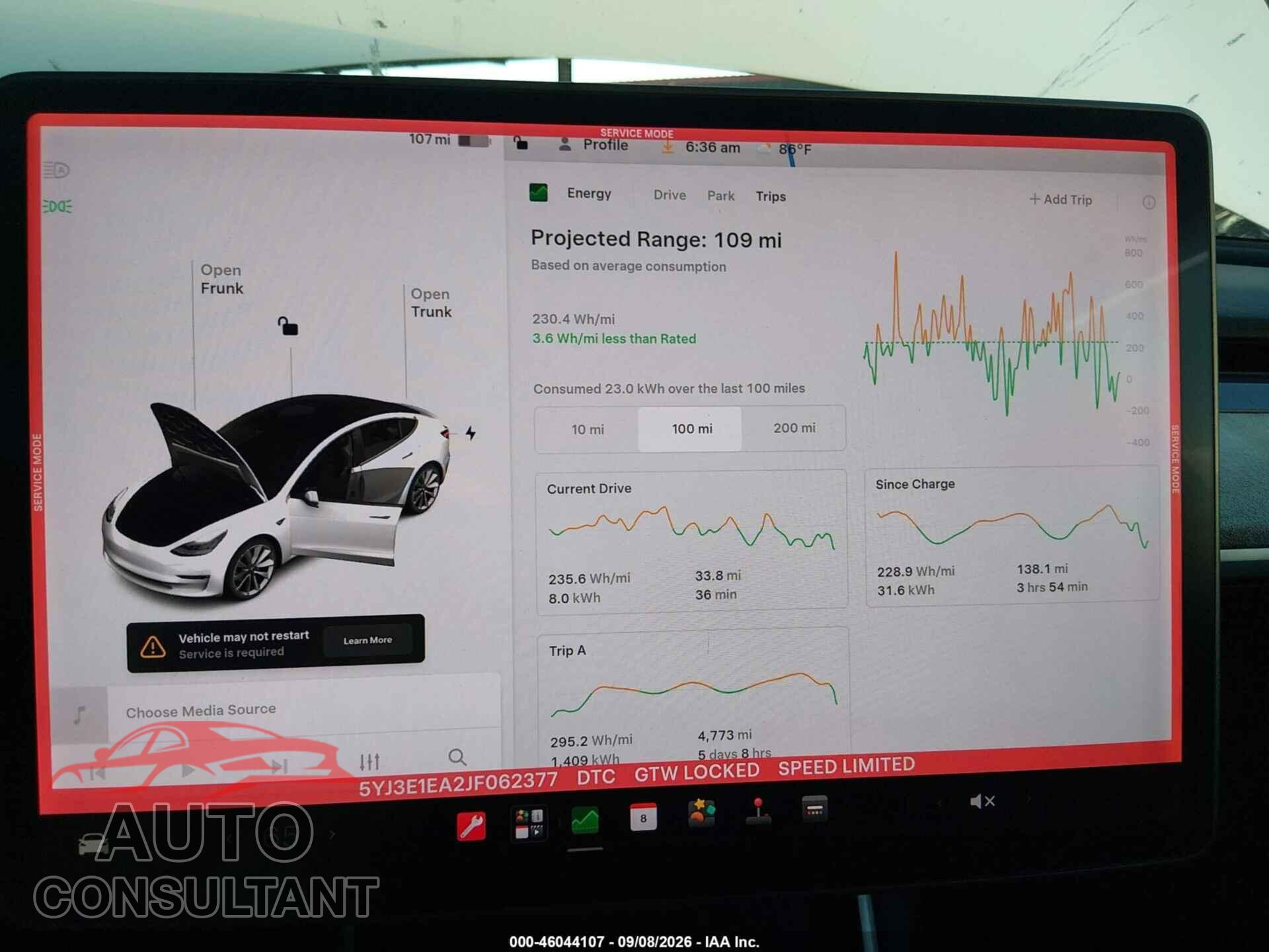 TESLA MODEL 3 2018 - 5YJ3E1EA2JF062377