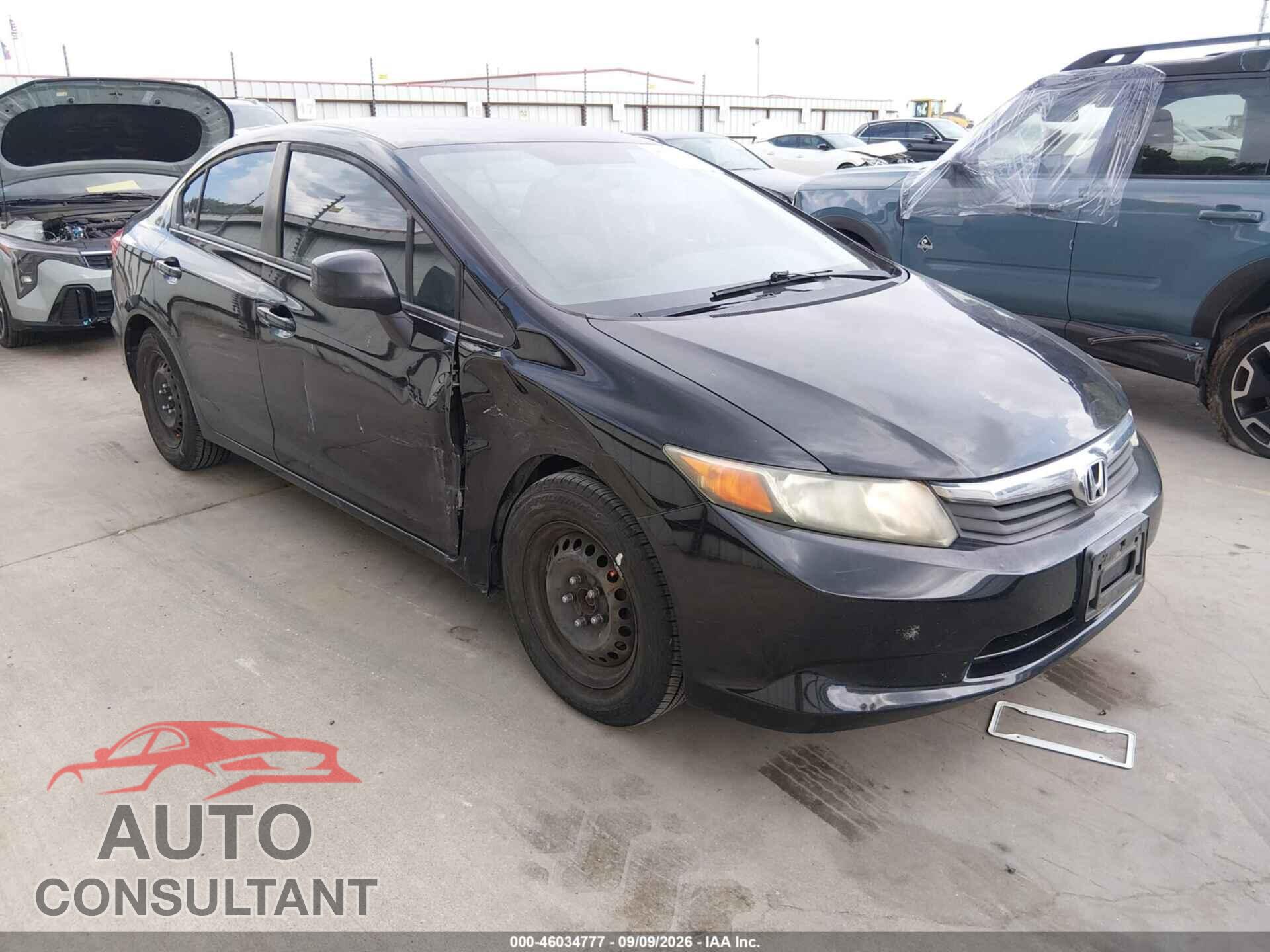 HONDA CIVIC 2012 - 19XFB2F54CE007435