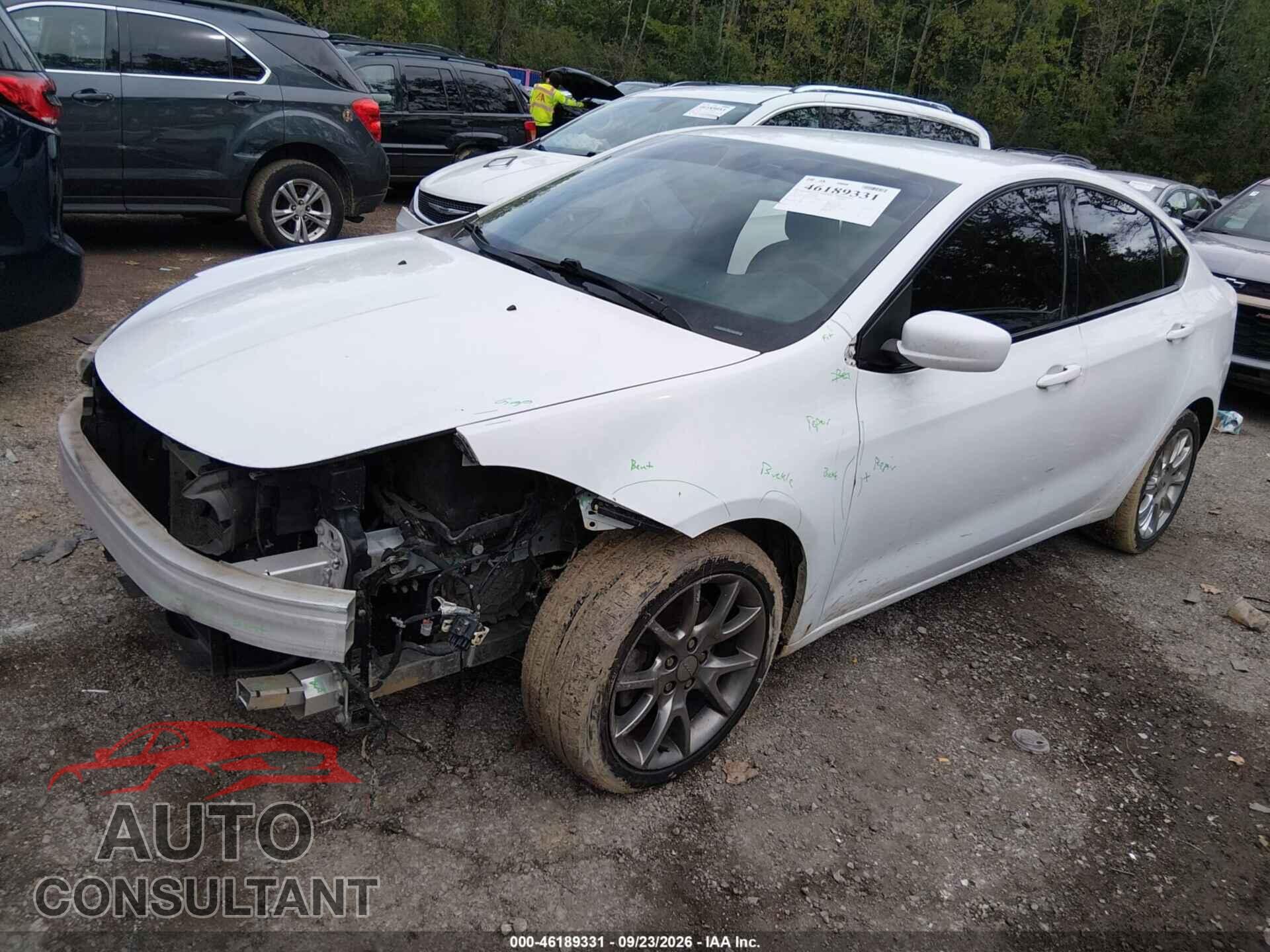 DODGE DART 2015 - 1C3CDFBB0FD213183