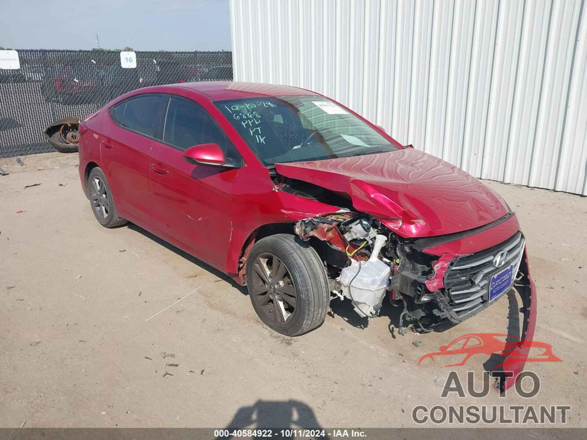 HYUNDAI ELANTRA 2017 - 5NPD84LF1HH016868