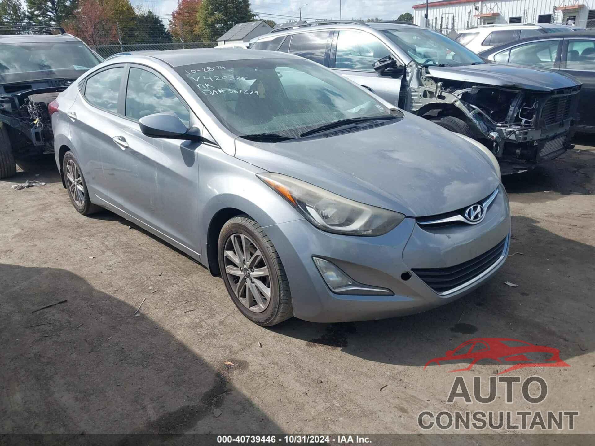 HYUNDAI ELANTRA 2015 - KMHDH4AE3FU420375