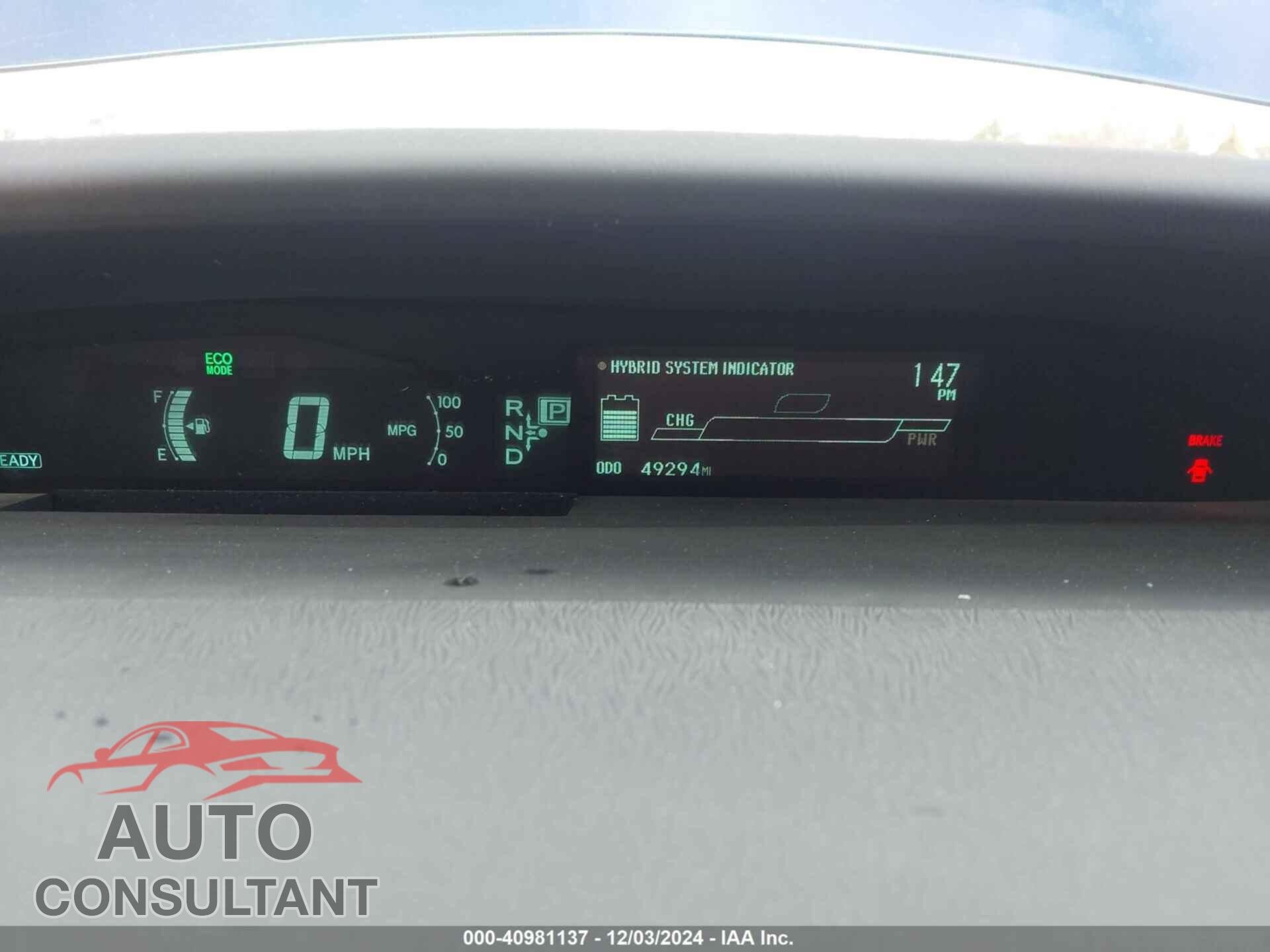 TOYOTA PRIUS 2011 - JTDKN3DU3B0281237