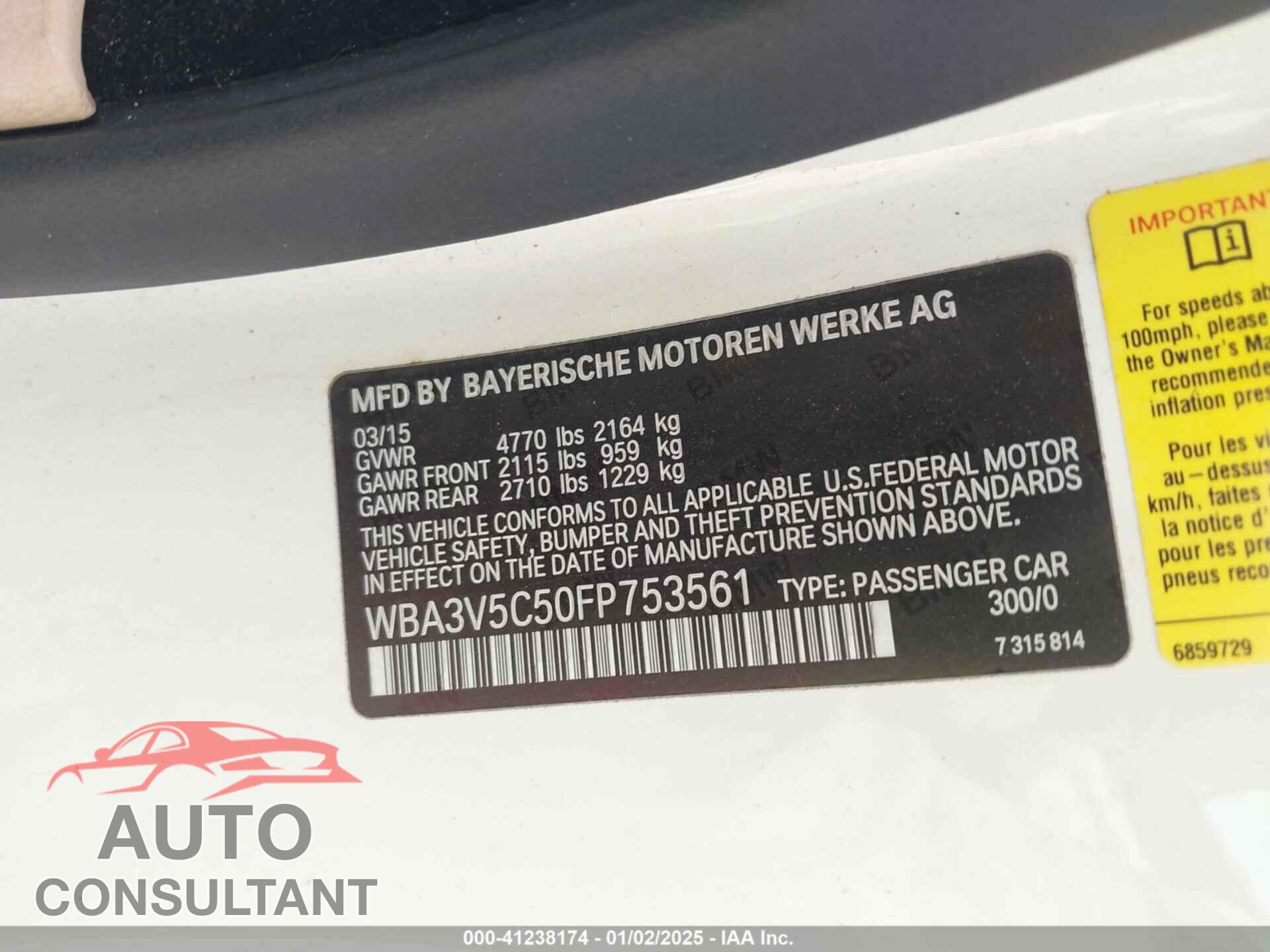 BMW 428I 2015 - WBA3V5C50FP753561